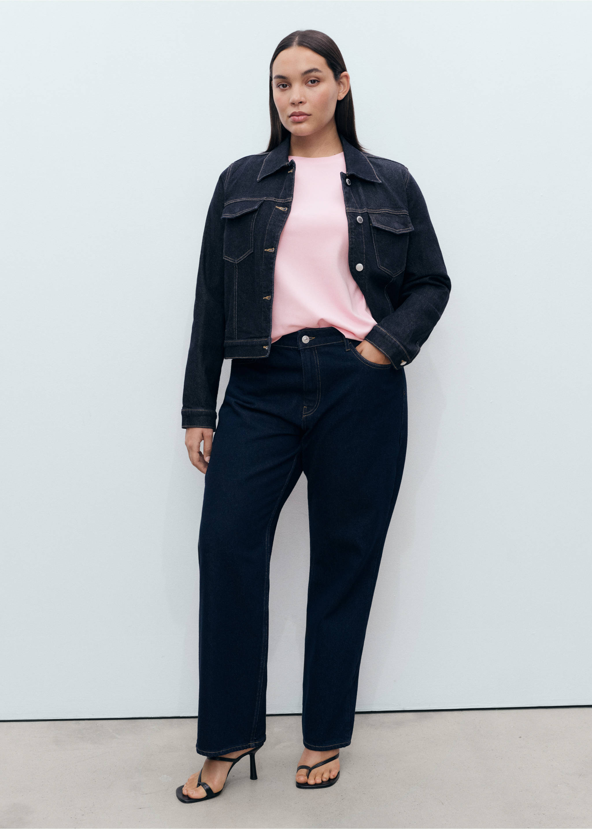 Cotton short-sleeved t-shirt - Details of the article 3, Light Pink. Ref: 17021197-00.