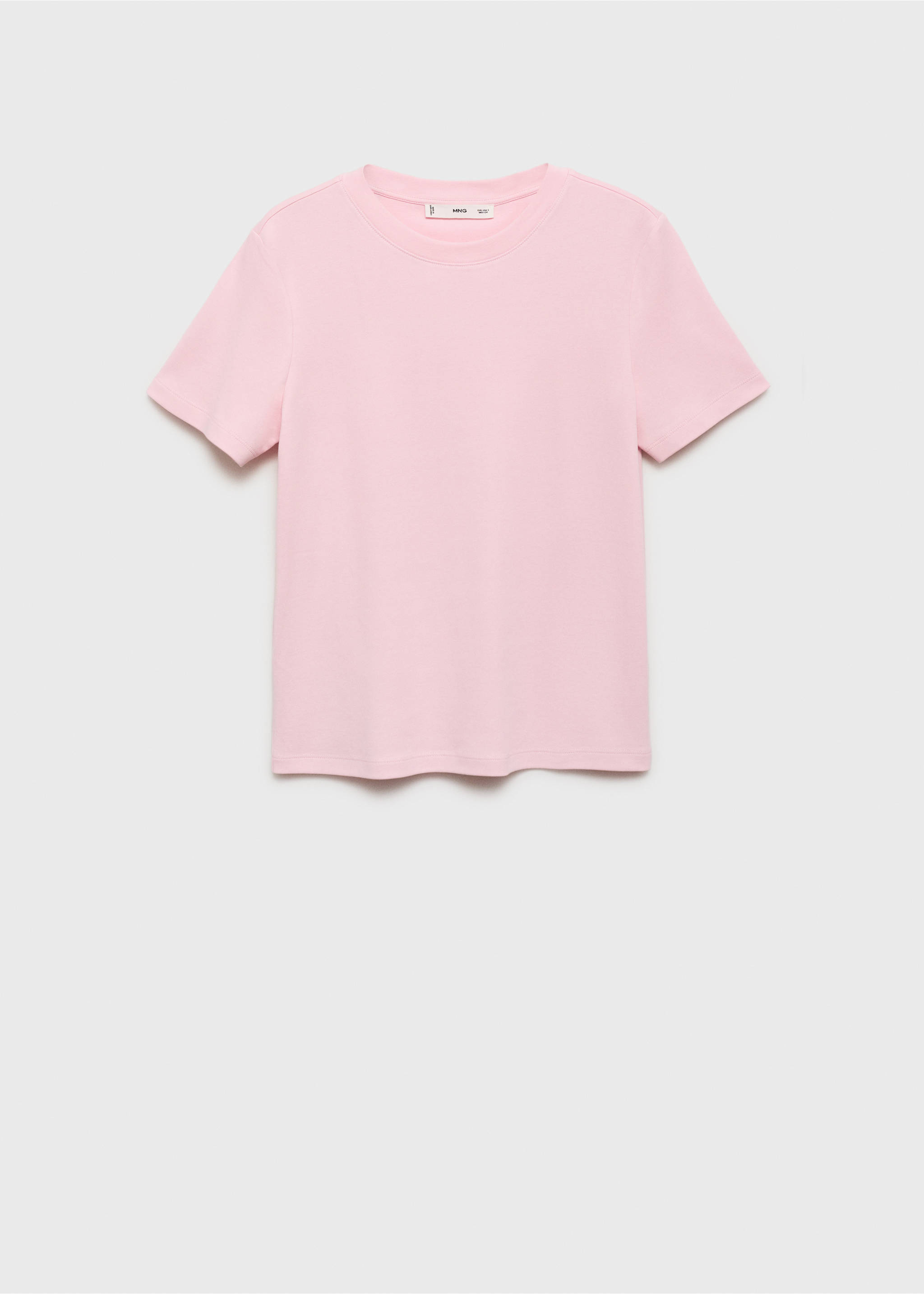 Cotton short-sleeved t-shirt - Article without model, Light Pink. Ref: 17021197-00.