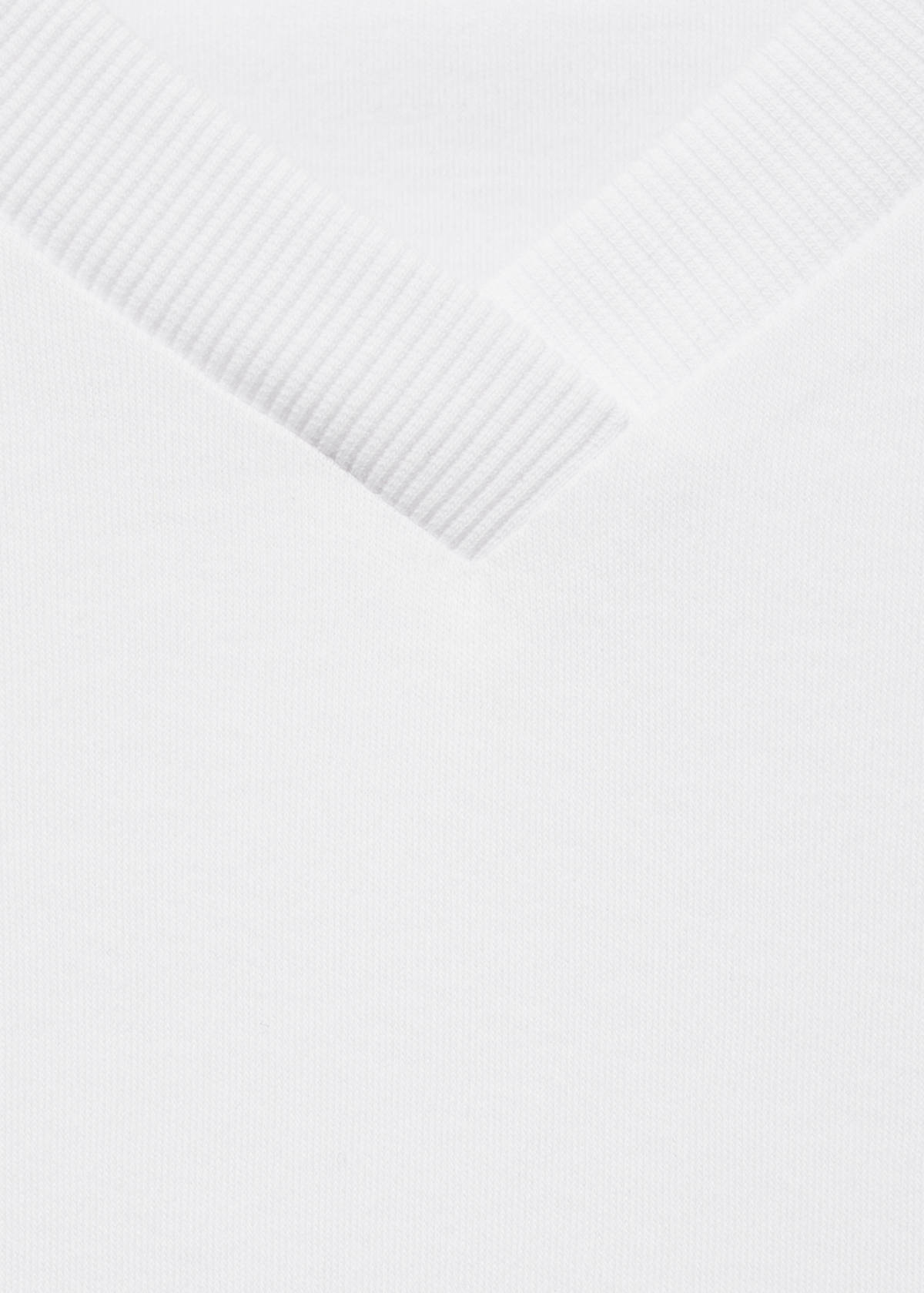 V-neck cotton T-shirt — White