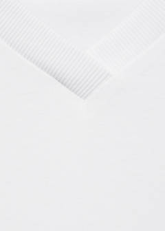 V-neck cotton T-shirt — White 10