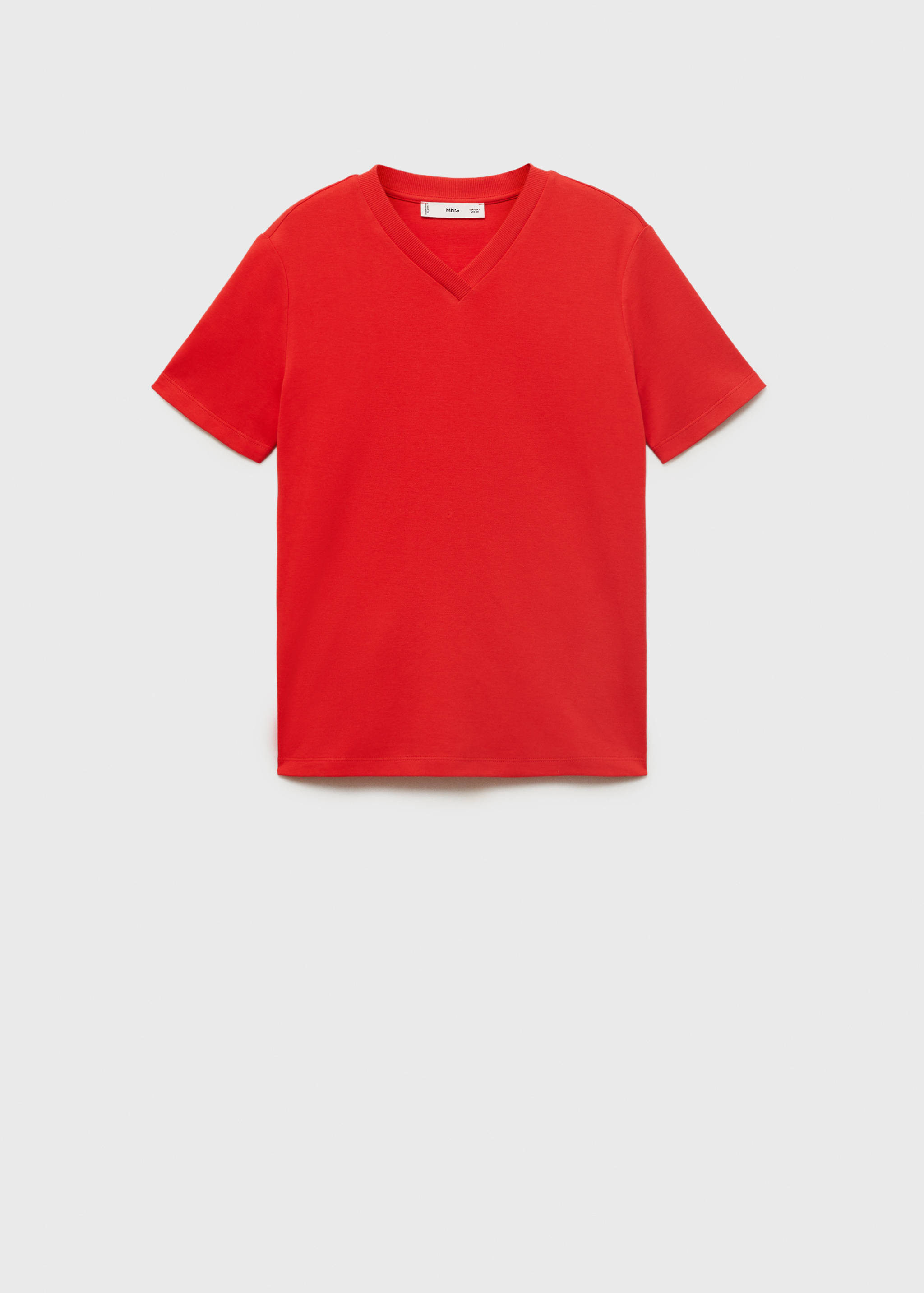 V-neck cotton T-shirt - Article without model