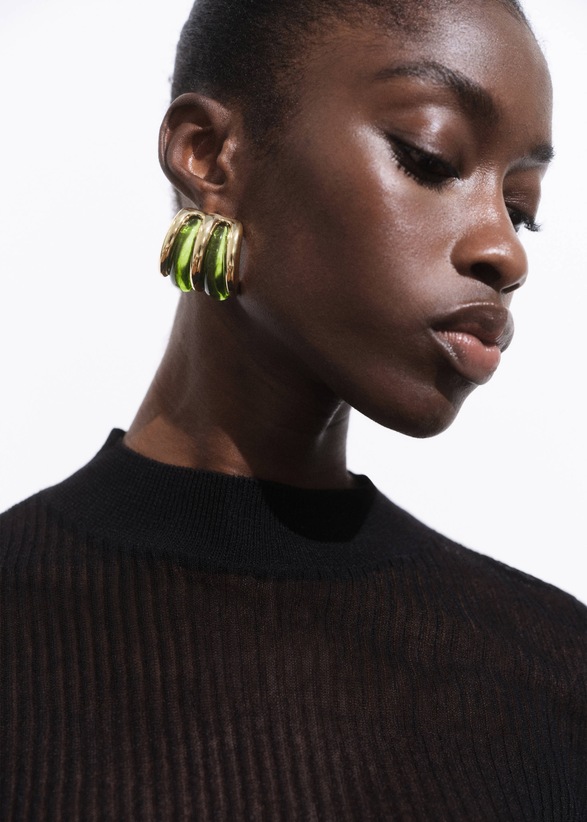 Mixed resin earrings - General plane