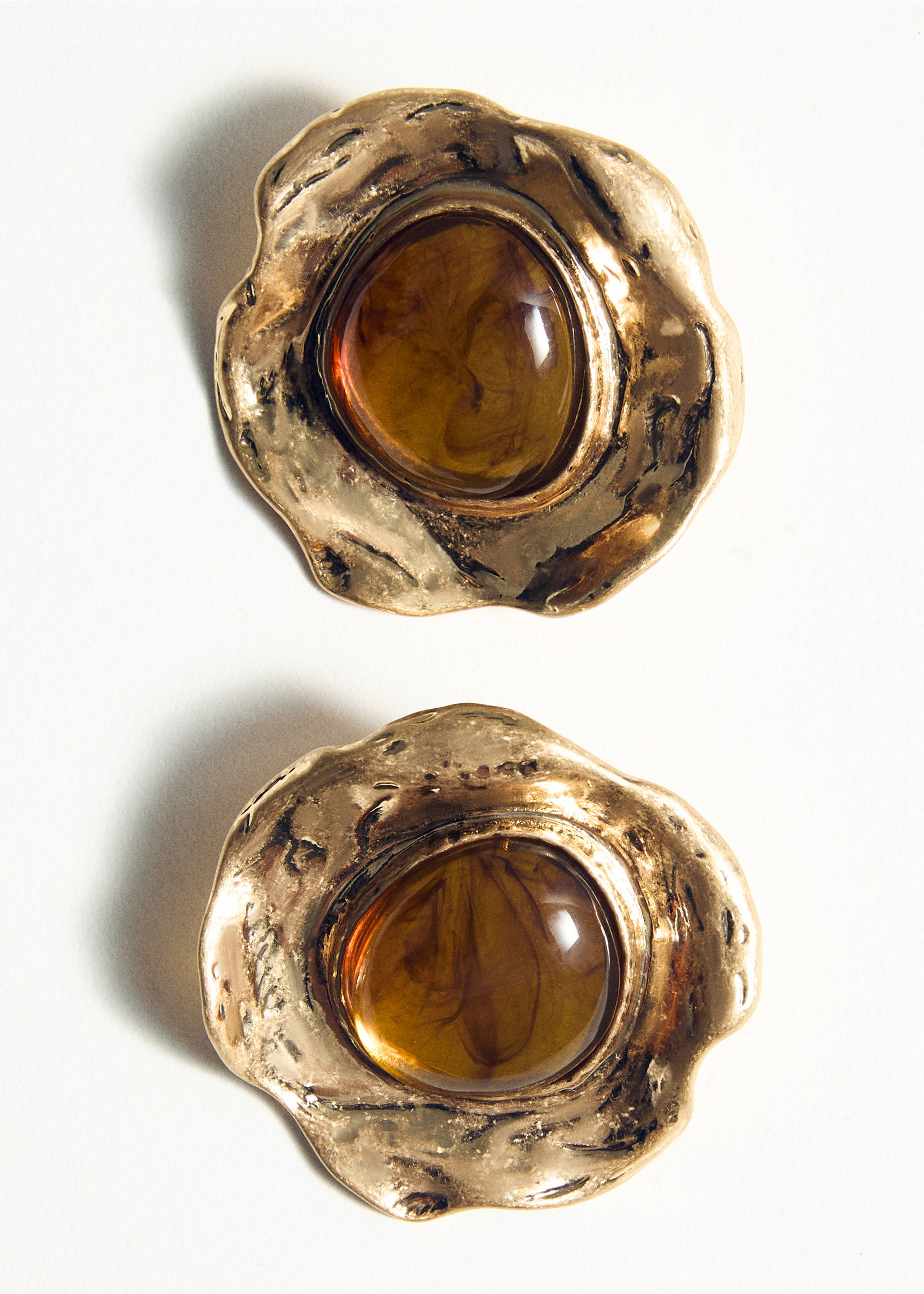 Pendientes resina combinados textura - Detalle del artículo 5, Oro. Ref: 17021202-00.