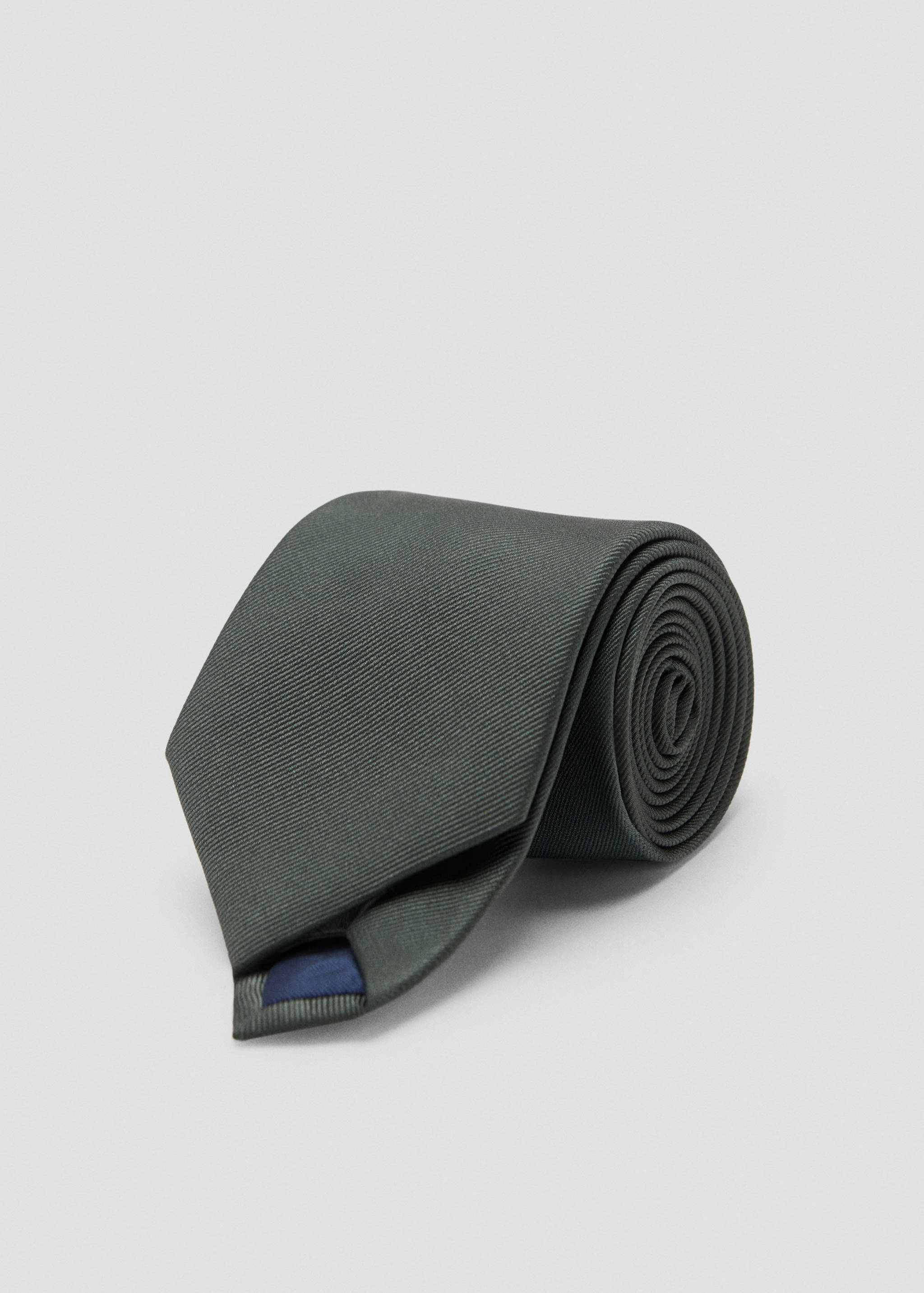 Plain silk tie - Medium plane