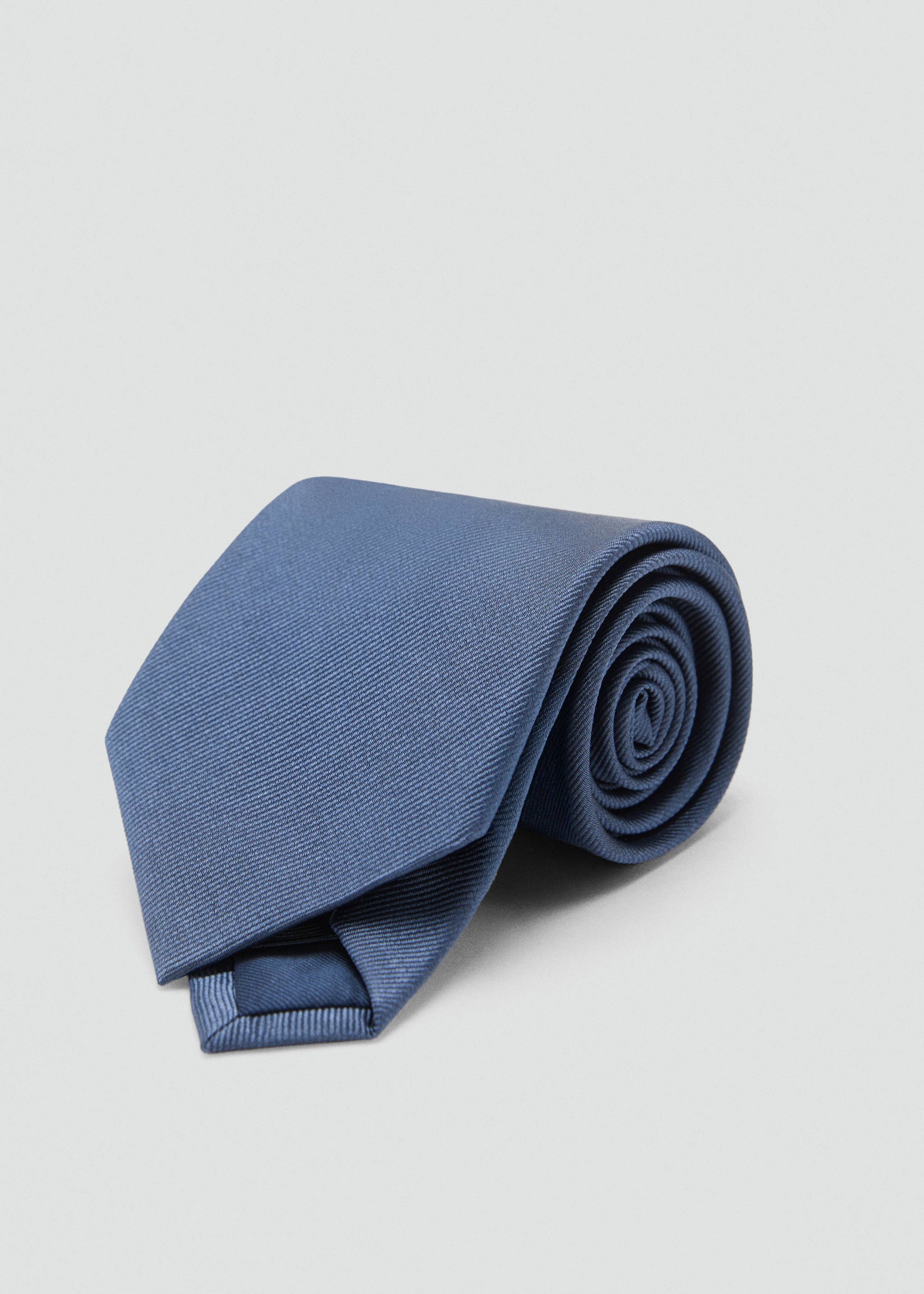 Plain silk tie - Medium plane