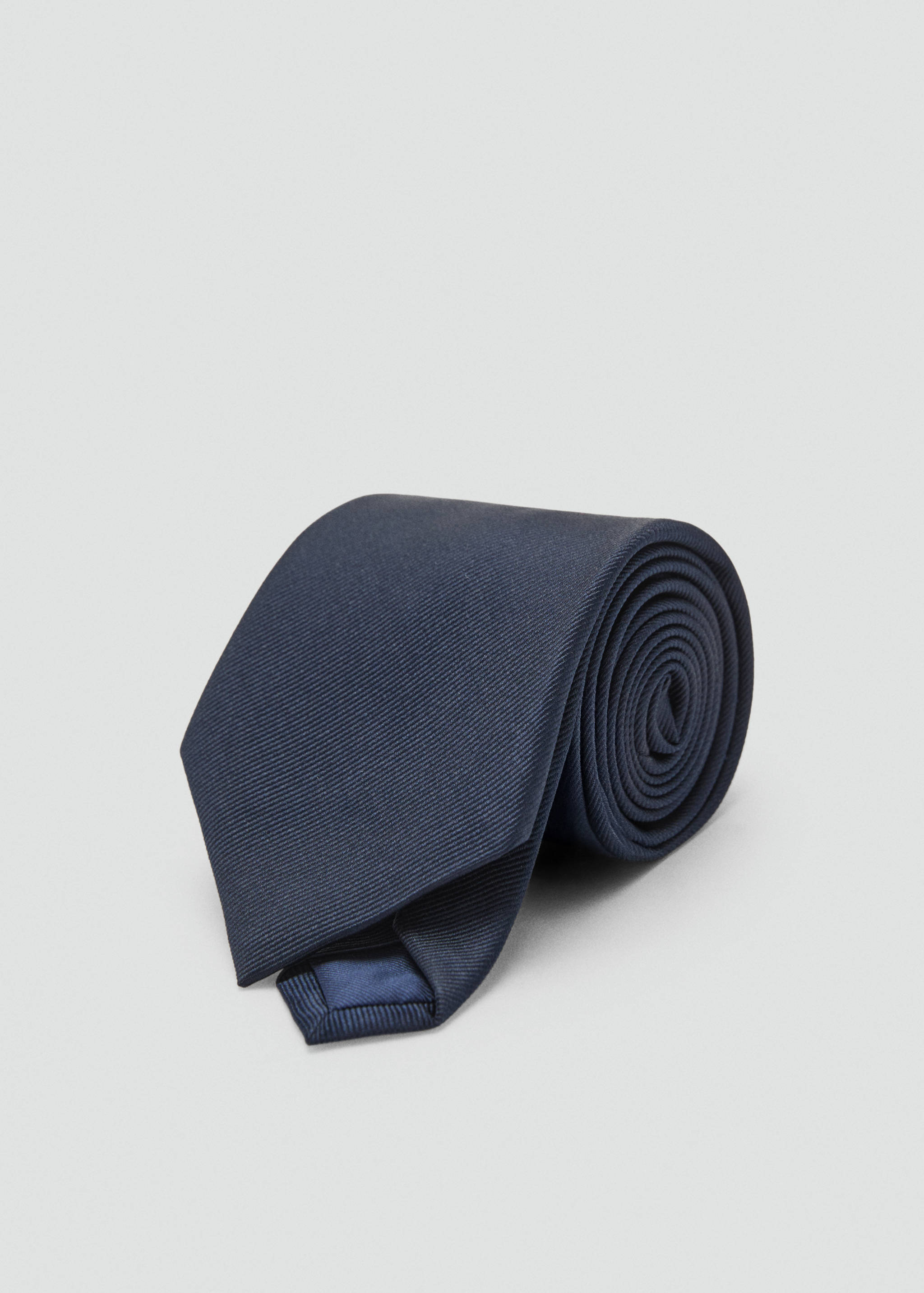 Plain silk tie - Medium plane