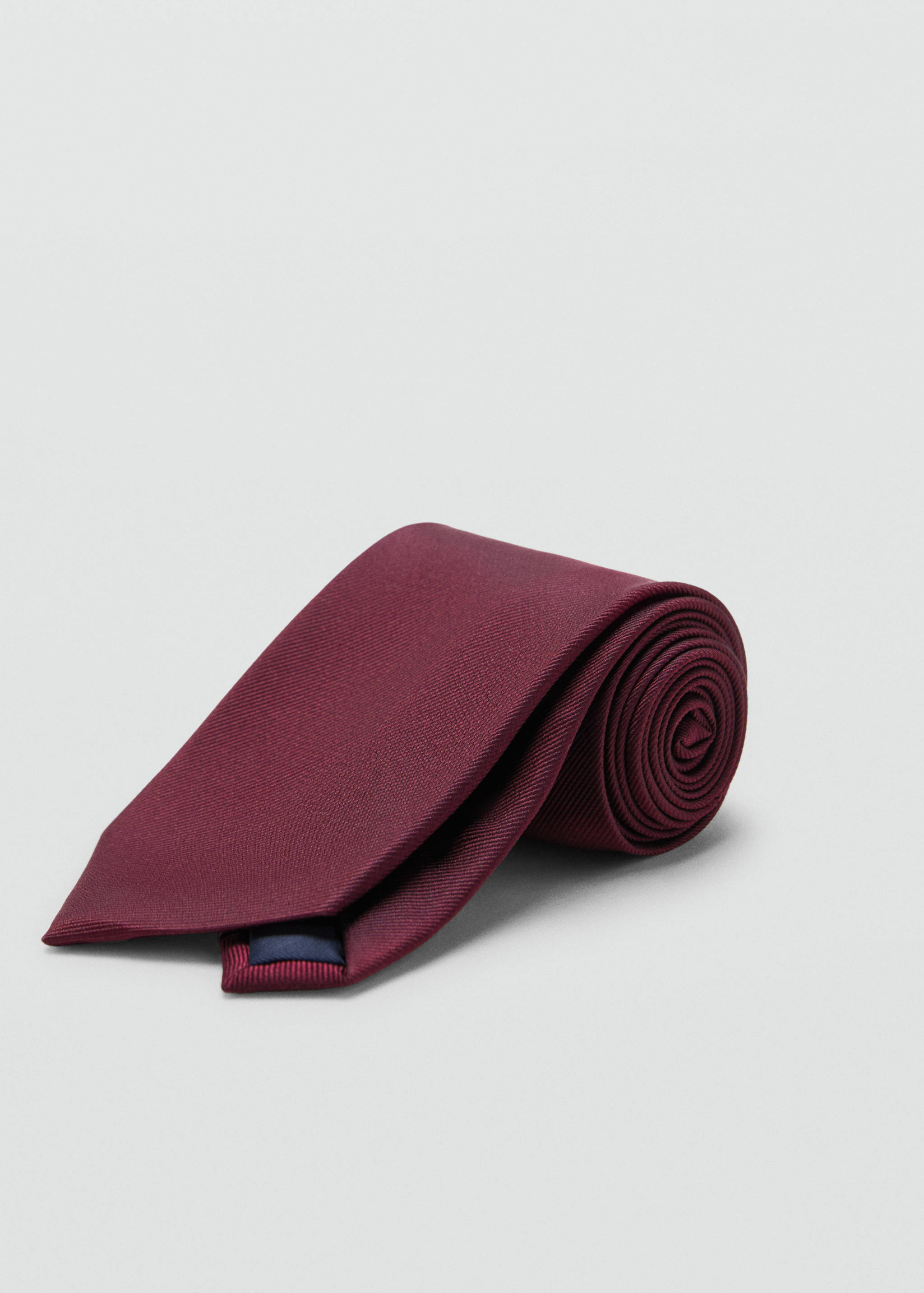 Plain silk tie - Medium plane