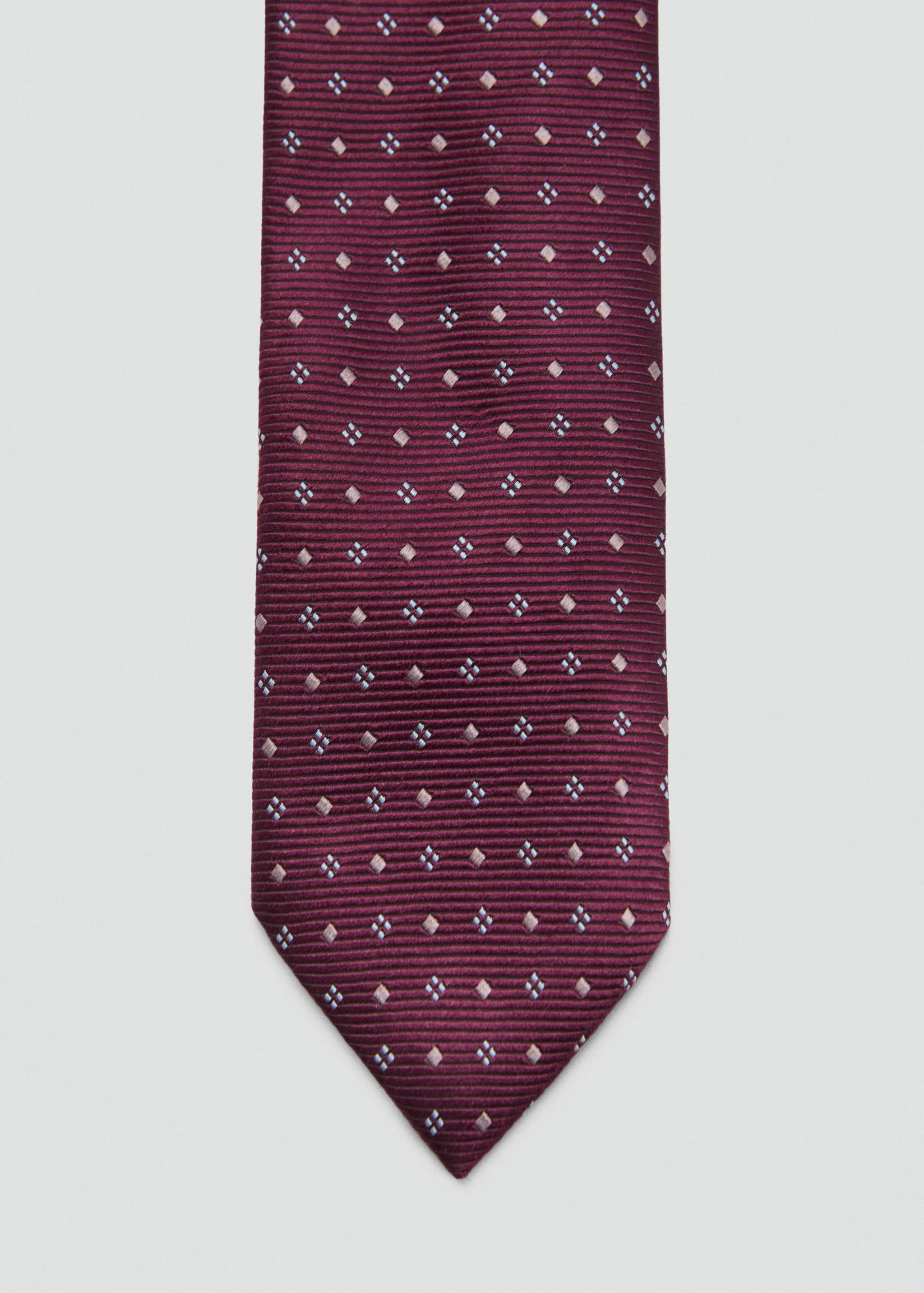 Geometric patterned silk tie - Details of the article 1