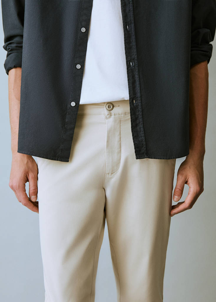 Stretchy chinos — Ice Grey