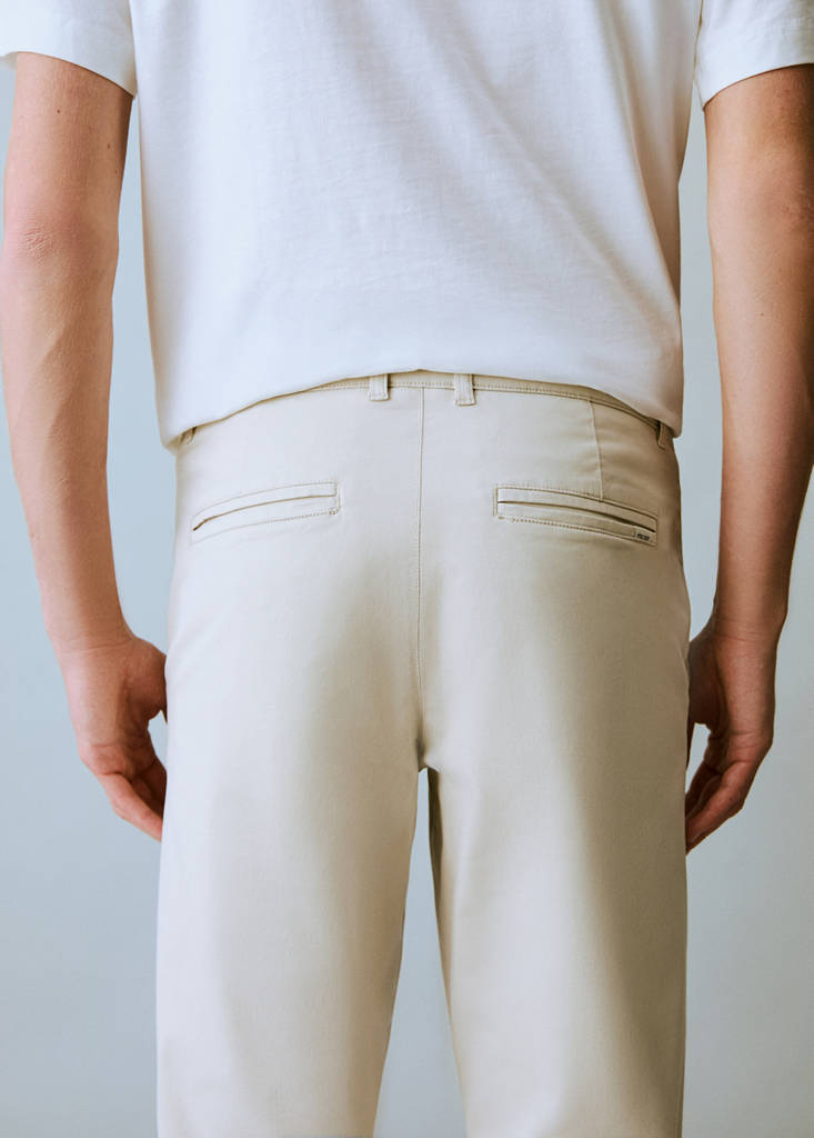 Stretchy chinos — Ice Grey