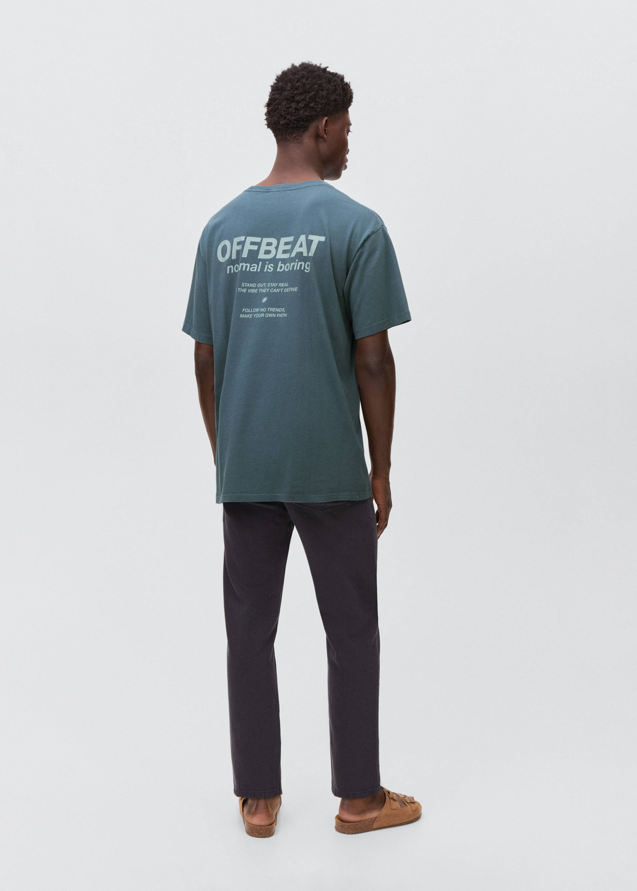 Printed cotton-blend T-shirt - Reverse of the article