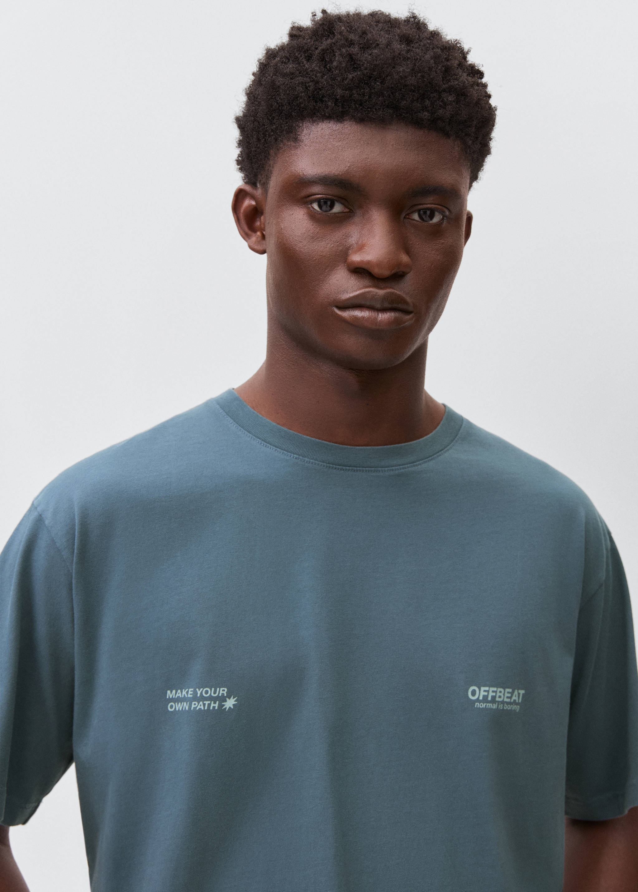 Printed cotton-blend T-shirt - Details of the article 1