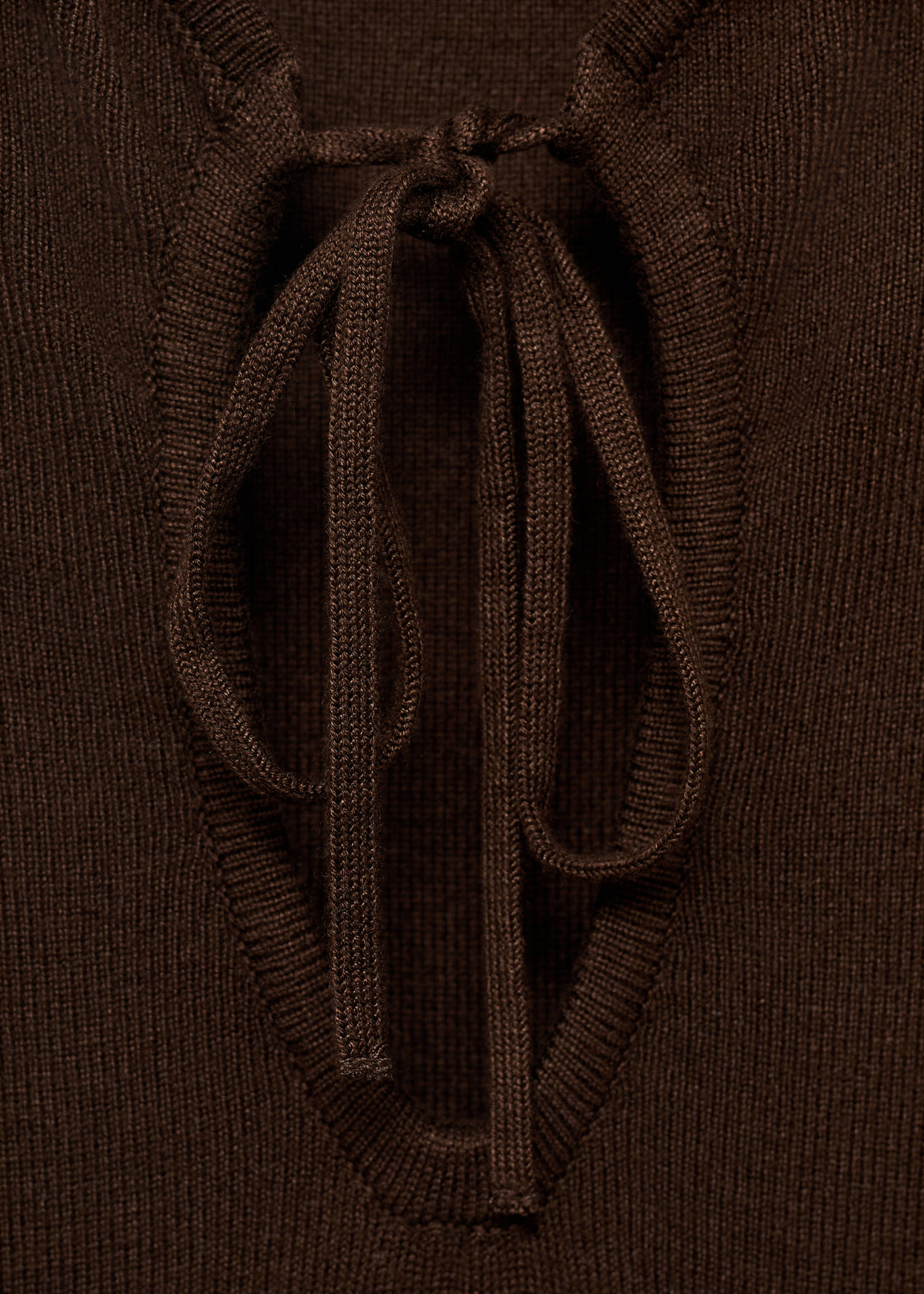 Knitted dress with bow neckline - Details of the article 8