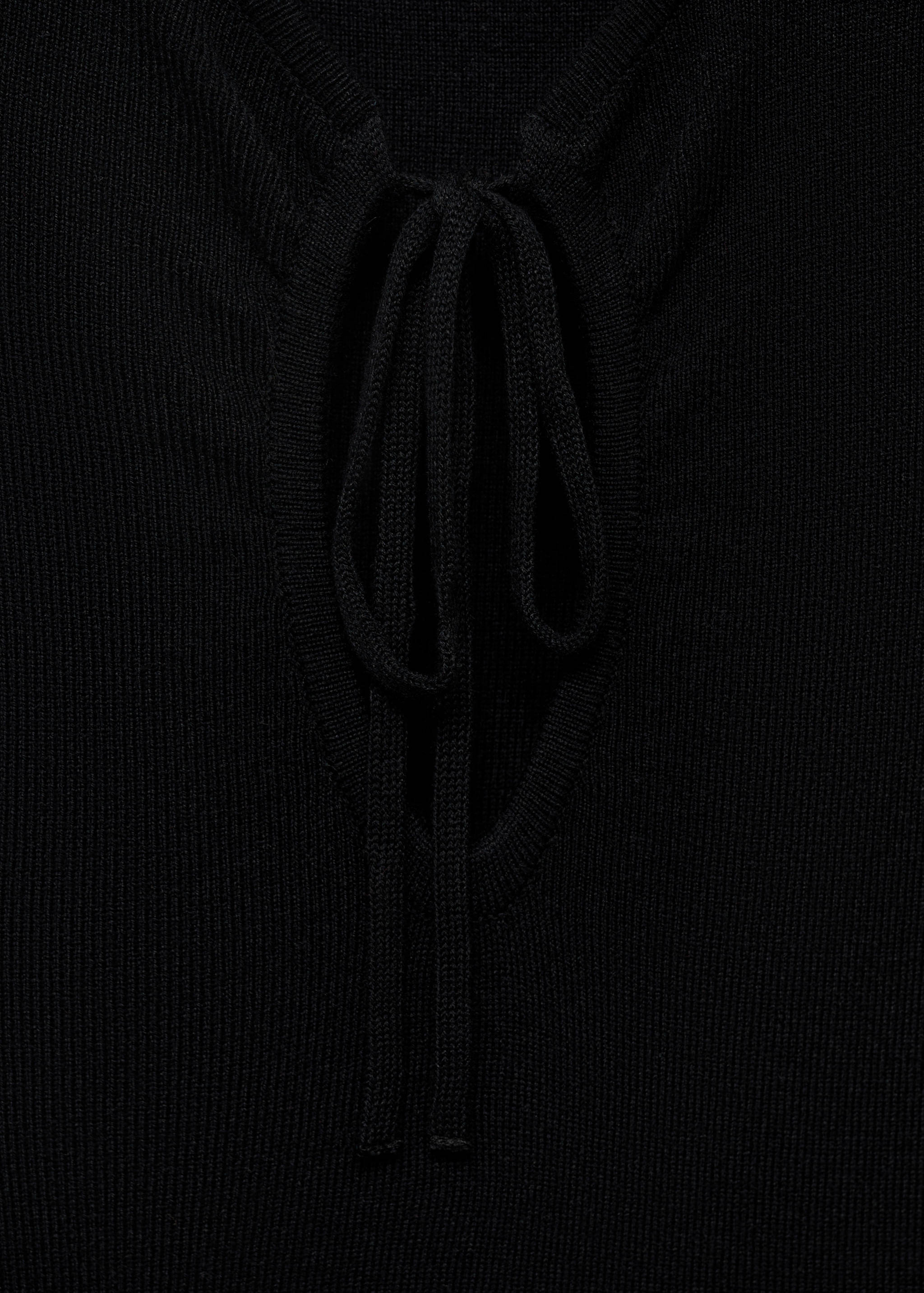 Knitted dress with bow neckline - Details of the article 8