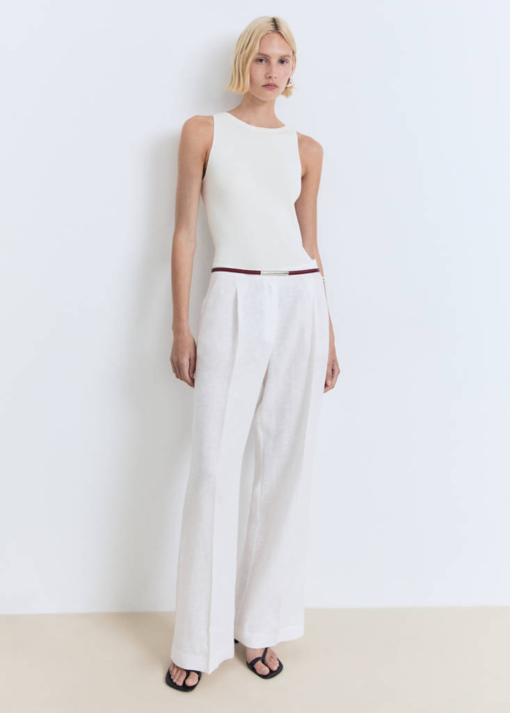 Fine-knit top — Off White