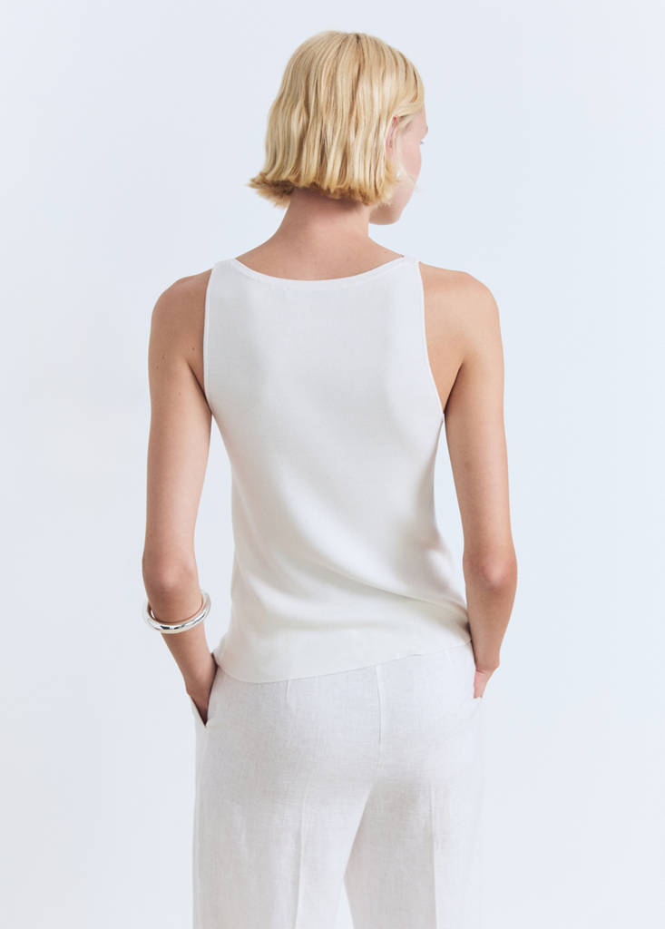 Fine-knit top — Off White