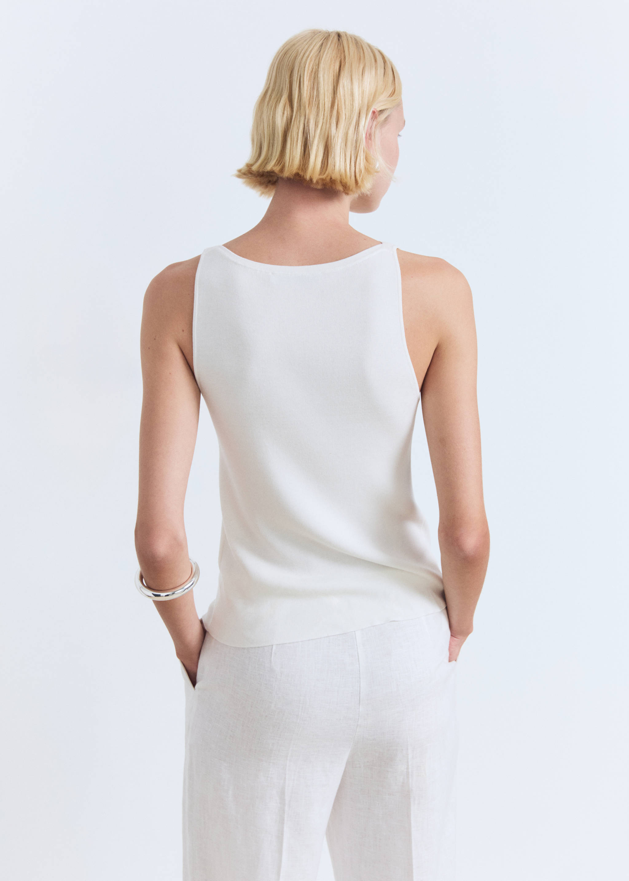 Топ из тонкого трикотажа - Обратная сторона изделия