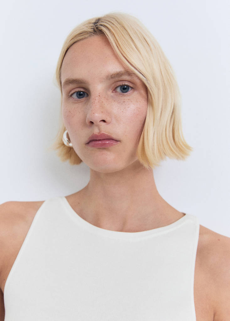 Fine-knit top — Off White