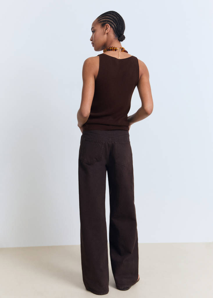 Fine-knit top — Chocolate