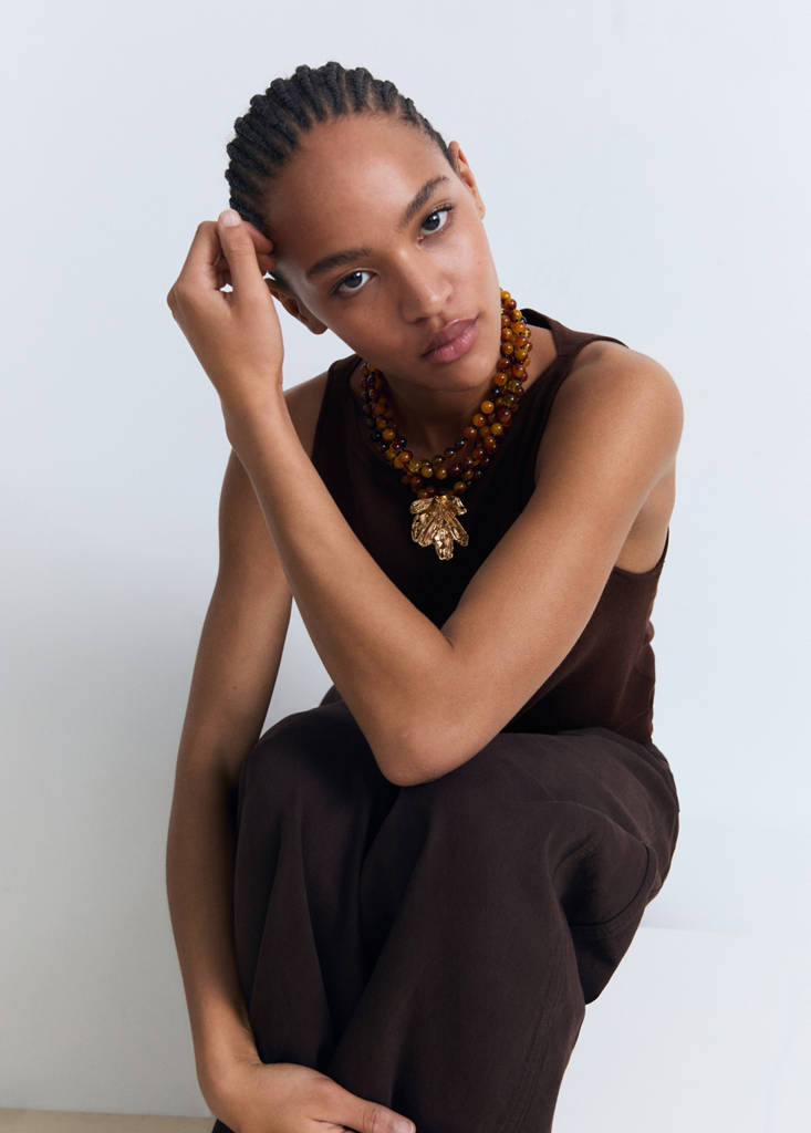 Fine-knit top — Chocolate