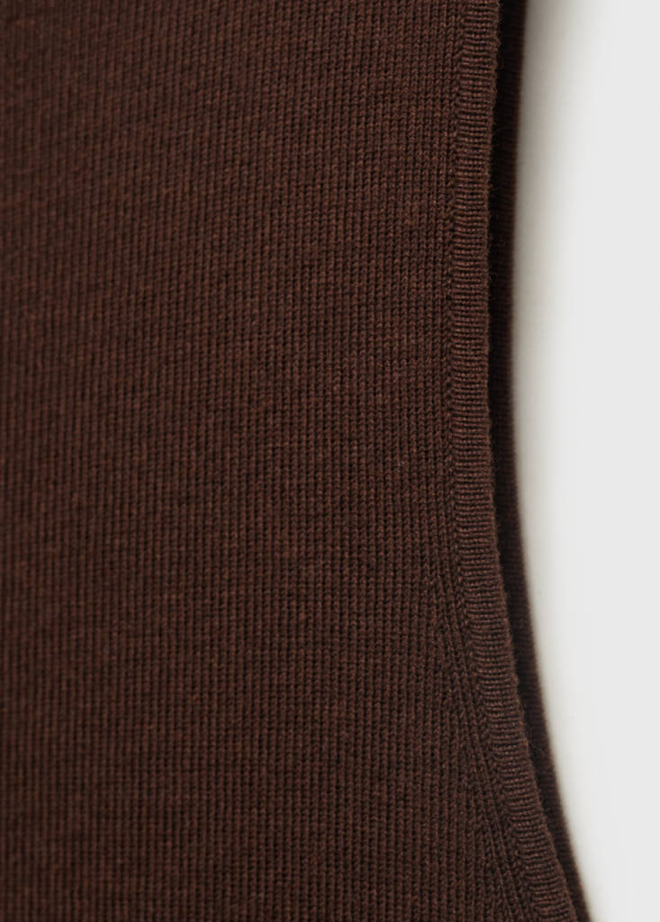 Fine-knit top — Chocolate