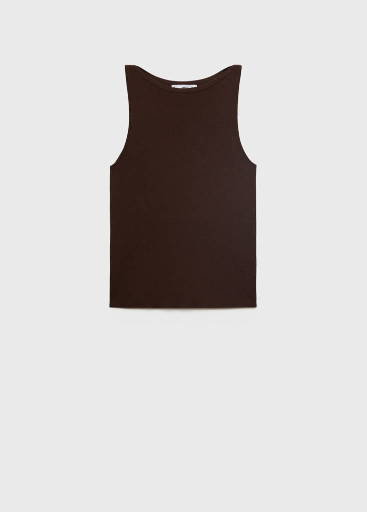 Fine-knit top — Chocolate