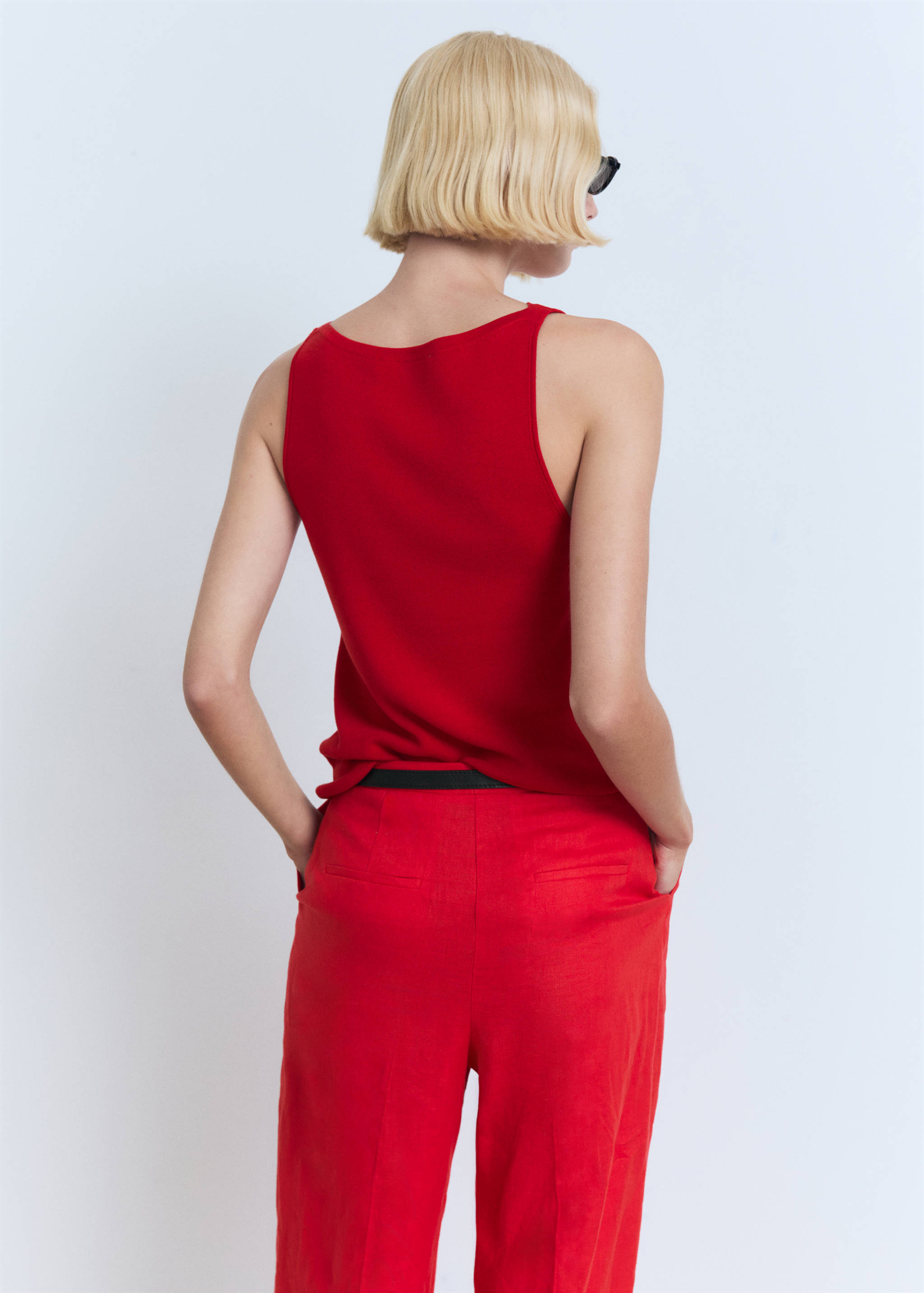 Топ из тонкого трикотажа - Обратная сторона изделия