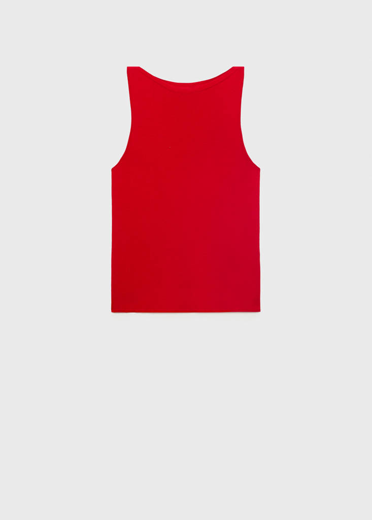 Fine-knit top — Red