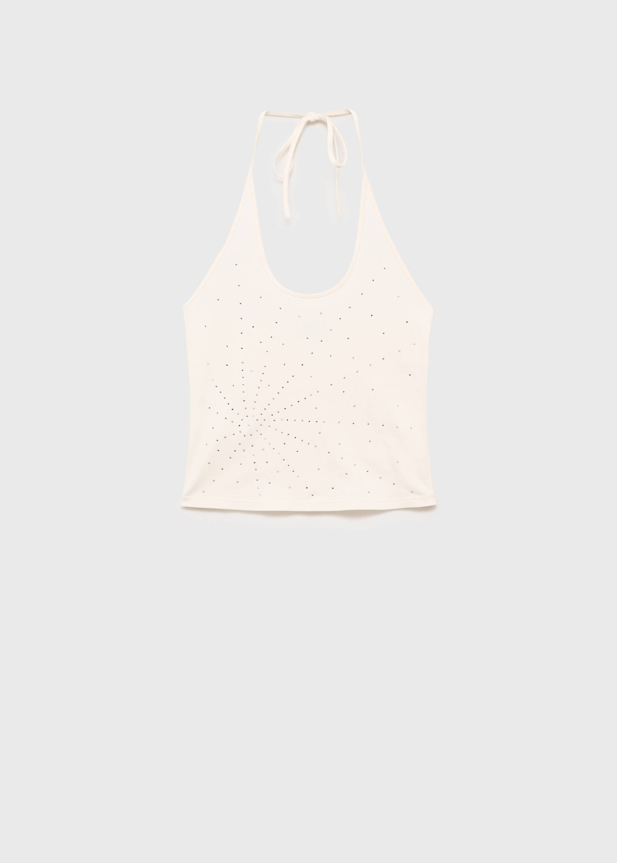 Halter neck top with metallic appliqués - Article without model