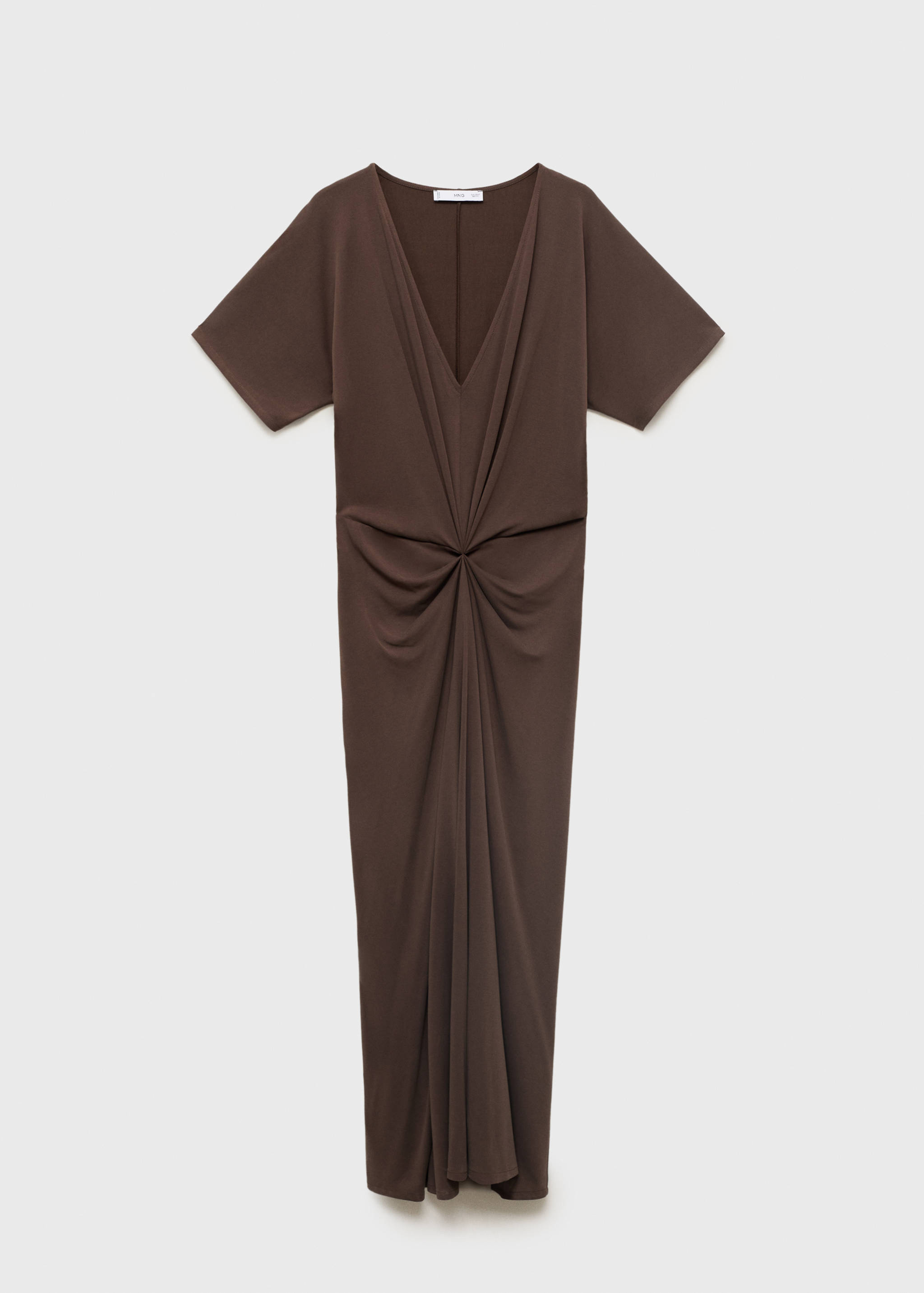 V-neck dress with gathered neckline - Article without model