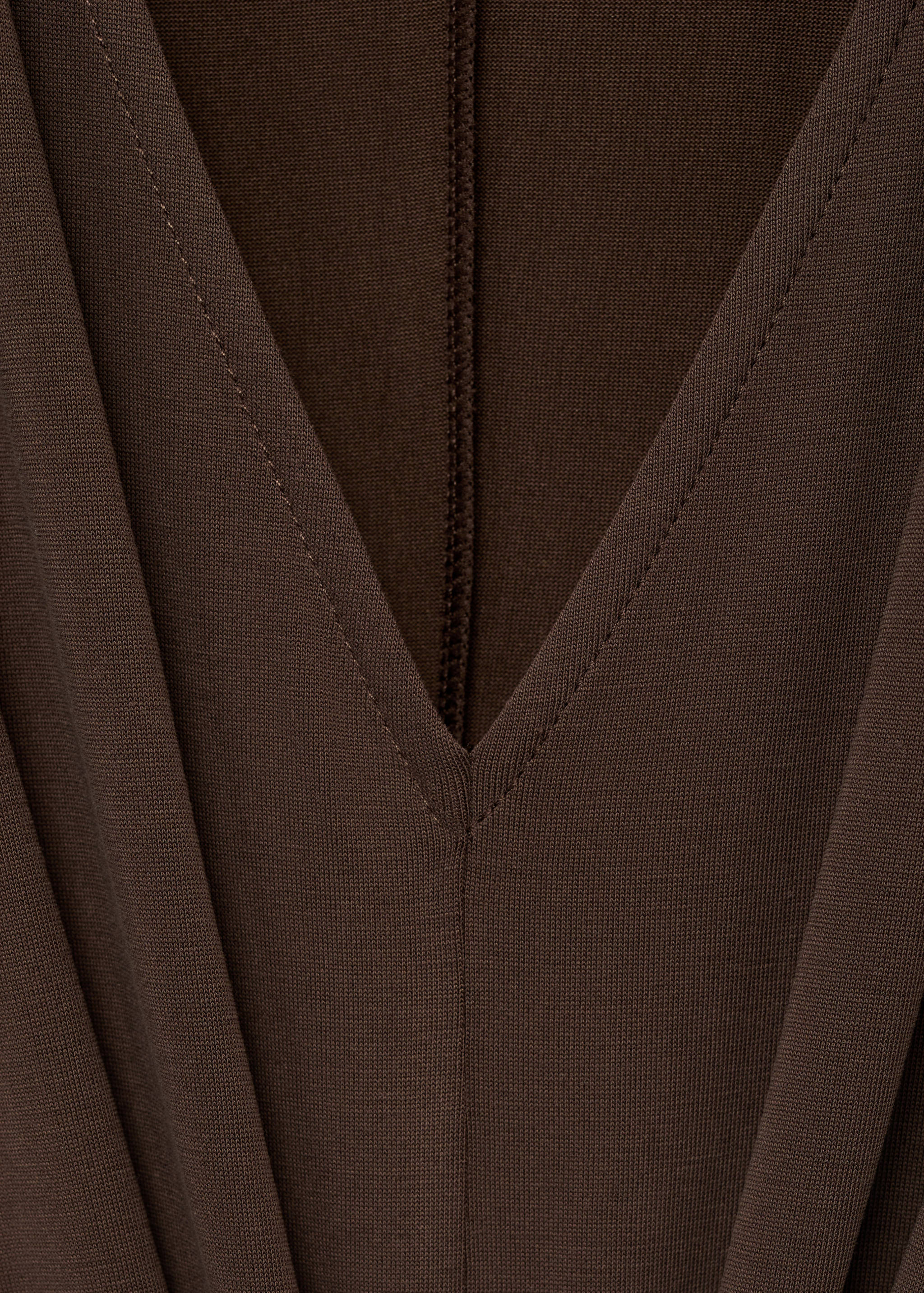 V-neck dress with gathered neckline - Details of the article 0