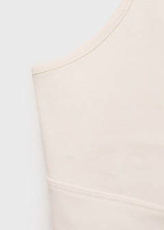 V-neck cotton top — Ecru 7