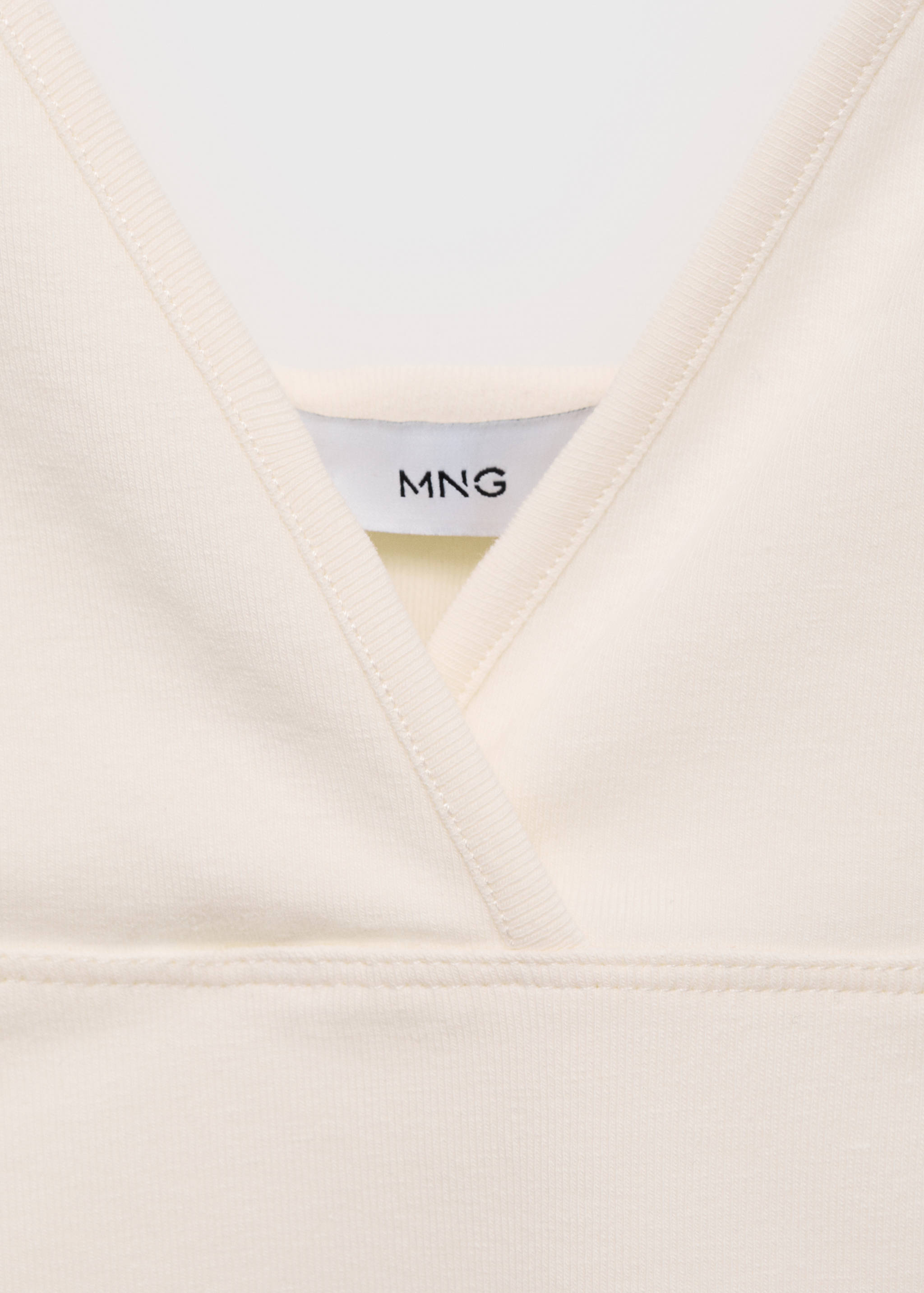 V-neck cotton top - Details of the article 0
