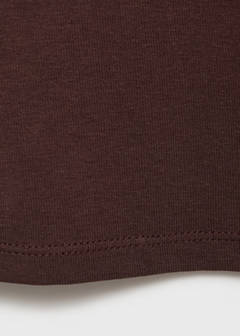 V-neck cotton top — Chocolate 9
