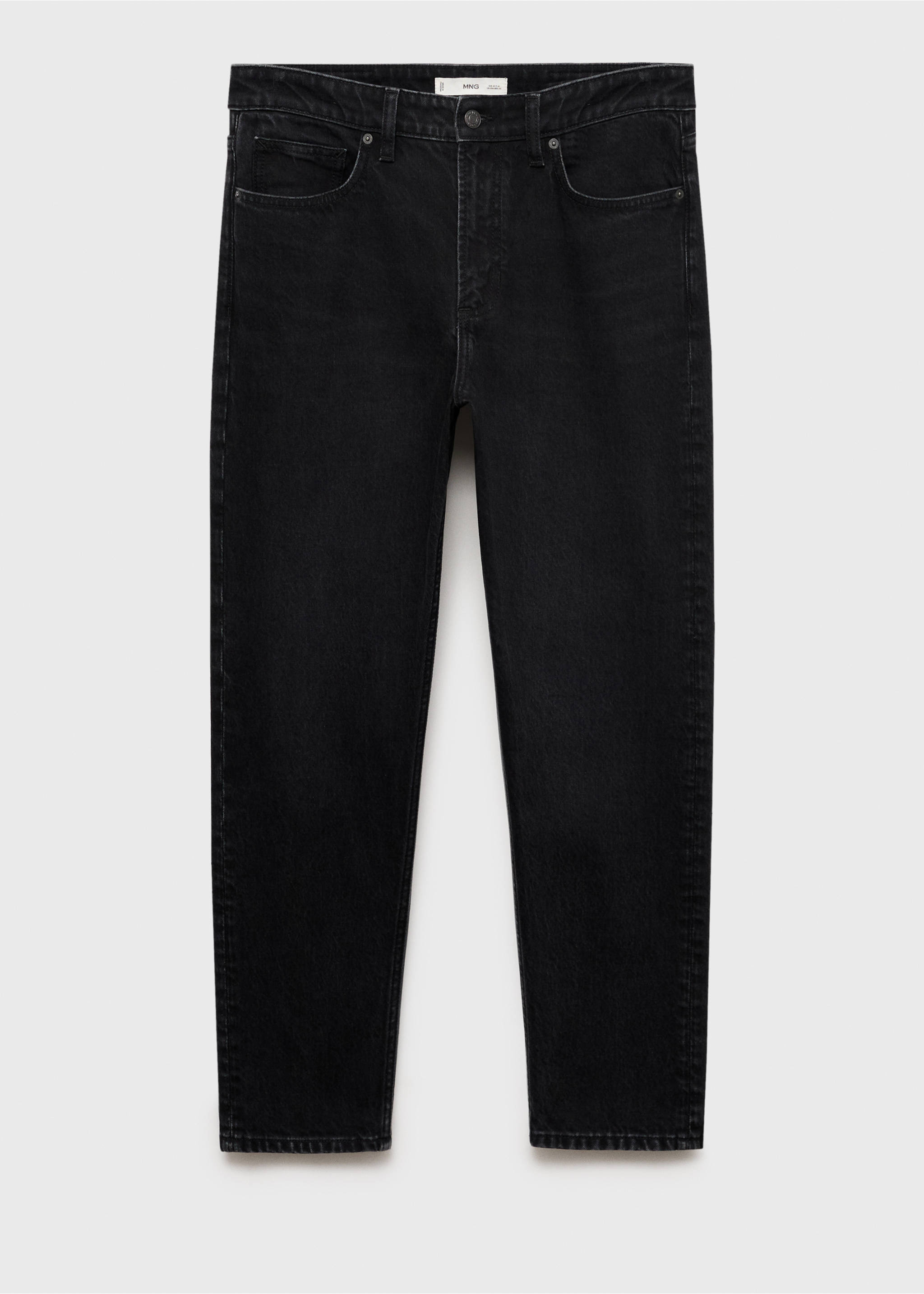 Джинсы Ben cropped tapered fit - Изделие без модели, Черный деним. Ref: 17021223-00.