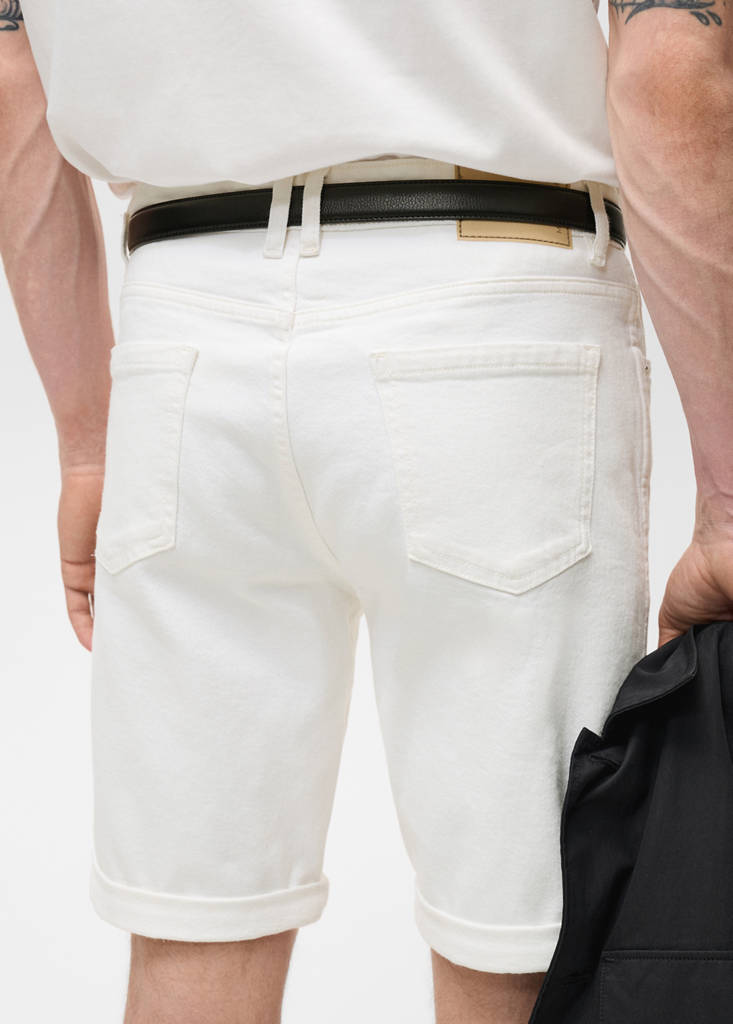 Slim-fit denim bermuda shorts — Off White