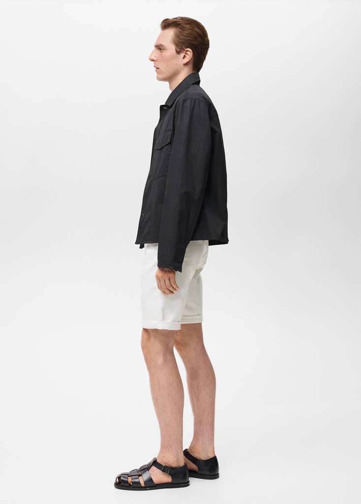 Slim-fit denim bermuda shorts — Off White