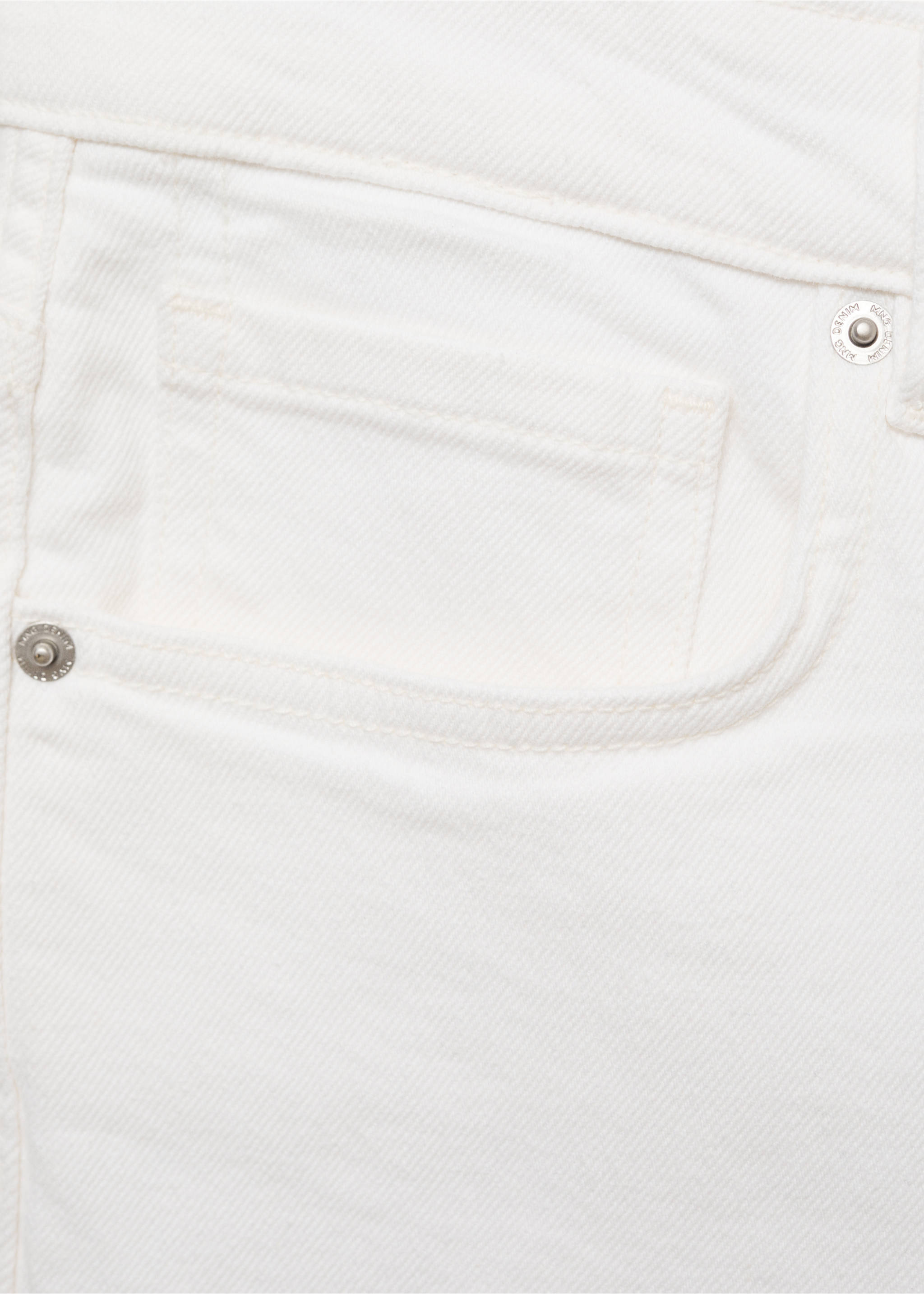 Slim-fit denim bermuda shorts - Details of the article 0, Off White. Ref: 17021224-00.