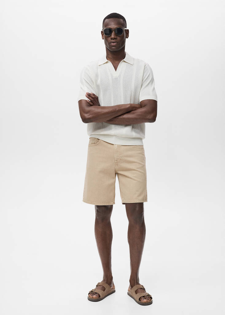 Regular-fit denim shorts — Light/Pastel Grey