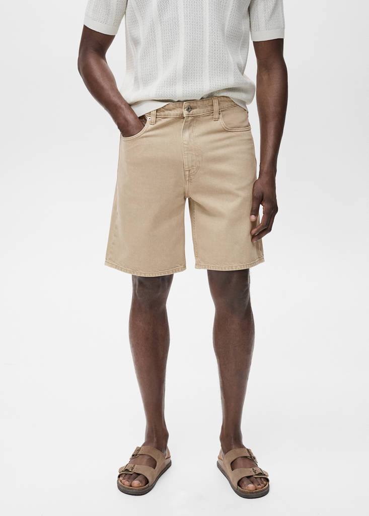 Regular-fit denim shorts — Light/Pastel Grey