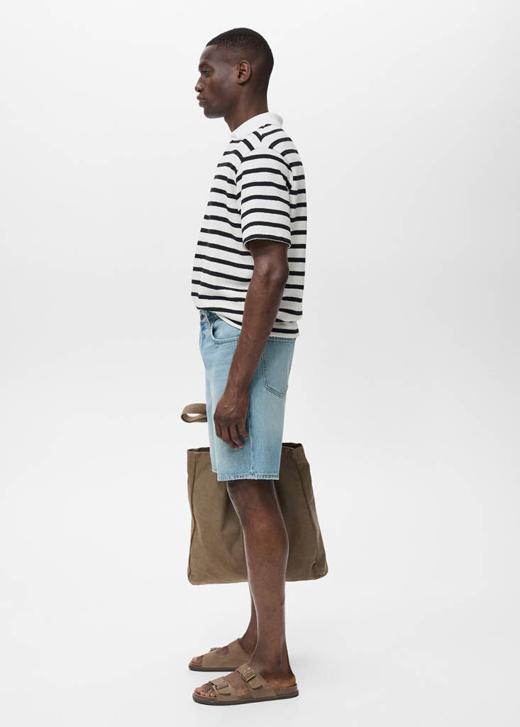 Regular-fit denim shorts — Medium Blue
