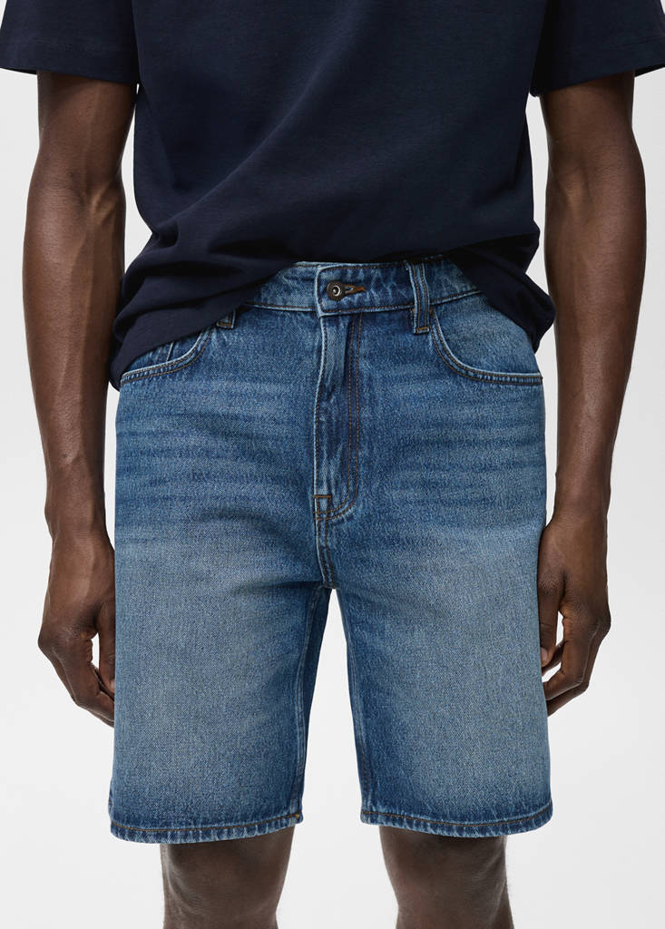 Regular-fit denim shorts — Dark Blue