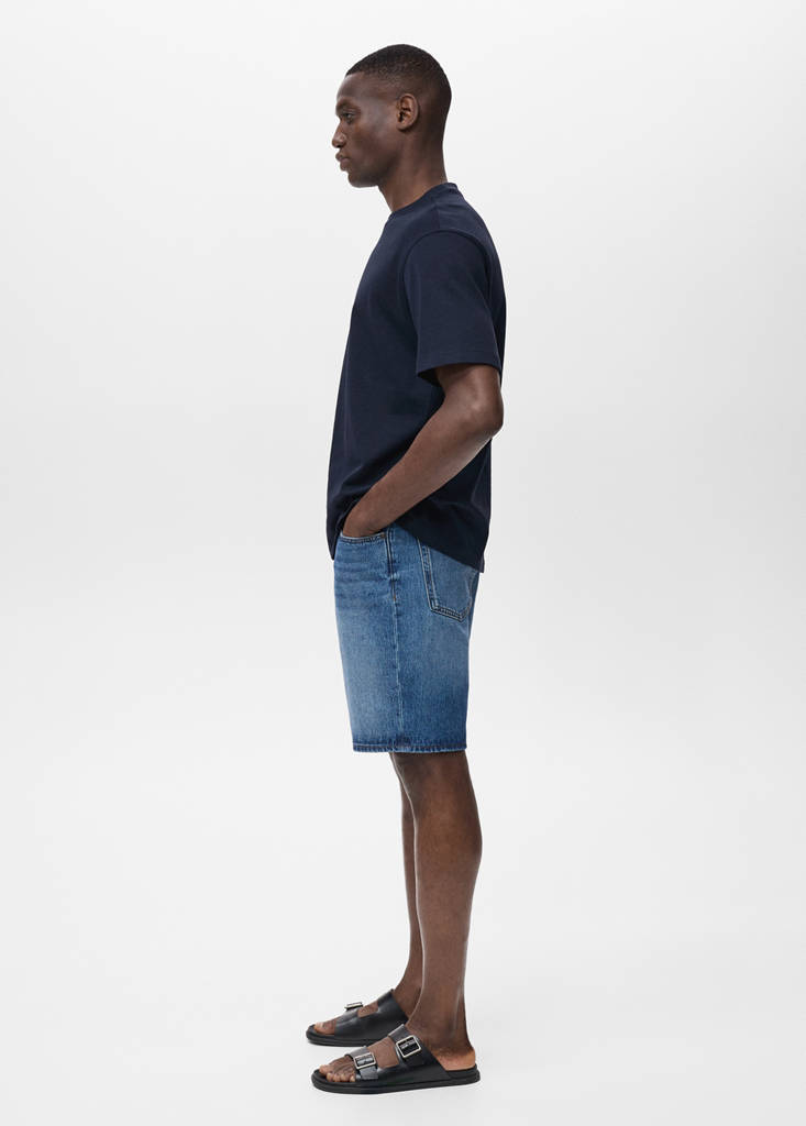 Regular-fit denim shorts — Dark Blue