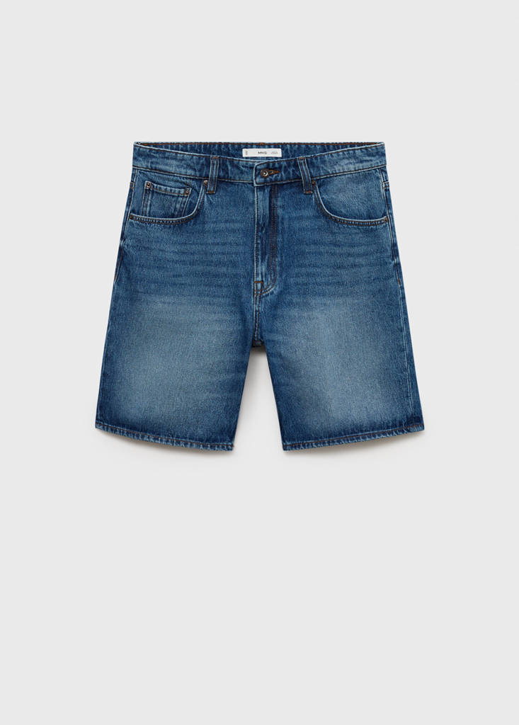 Regular-fit denim shorts — Dark Blue