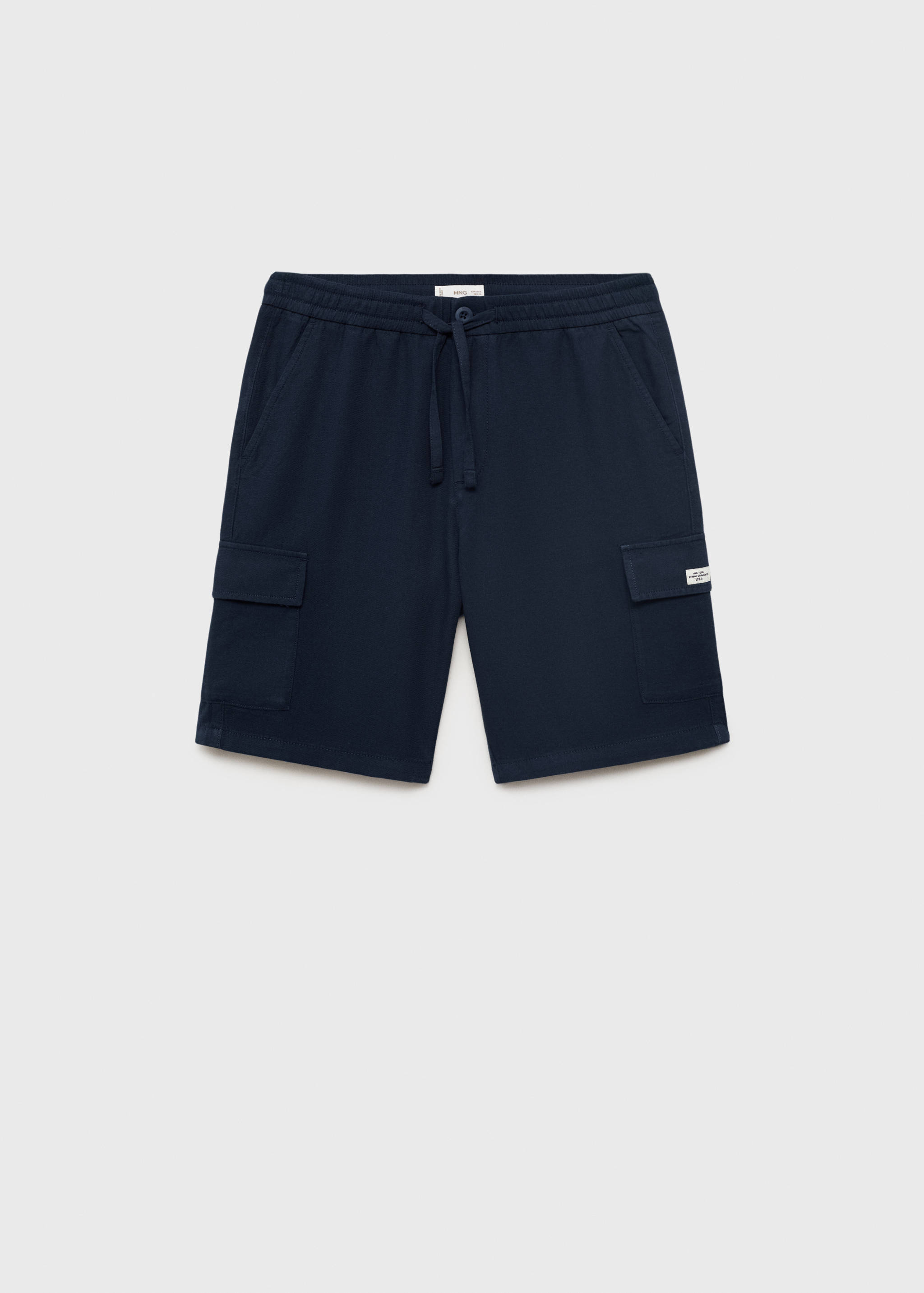 Cargo linen bermuda shorts - Article without model