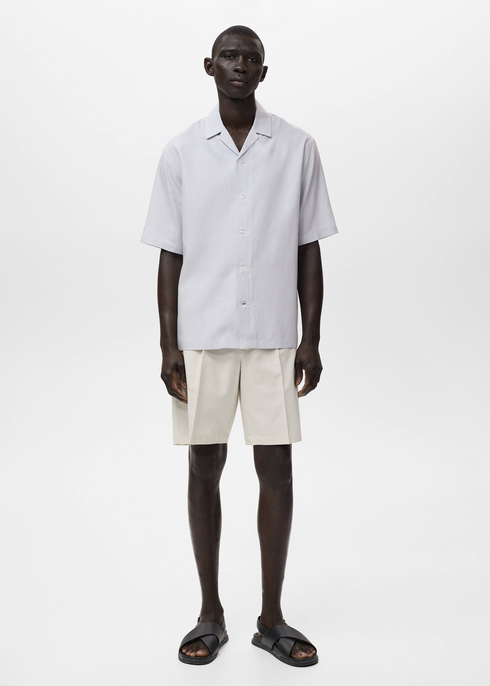 Bowling linen lyocell shirt - General plane