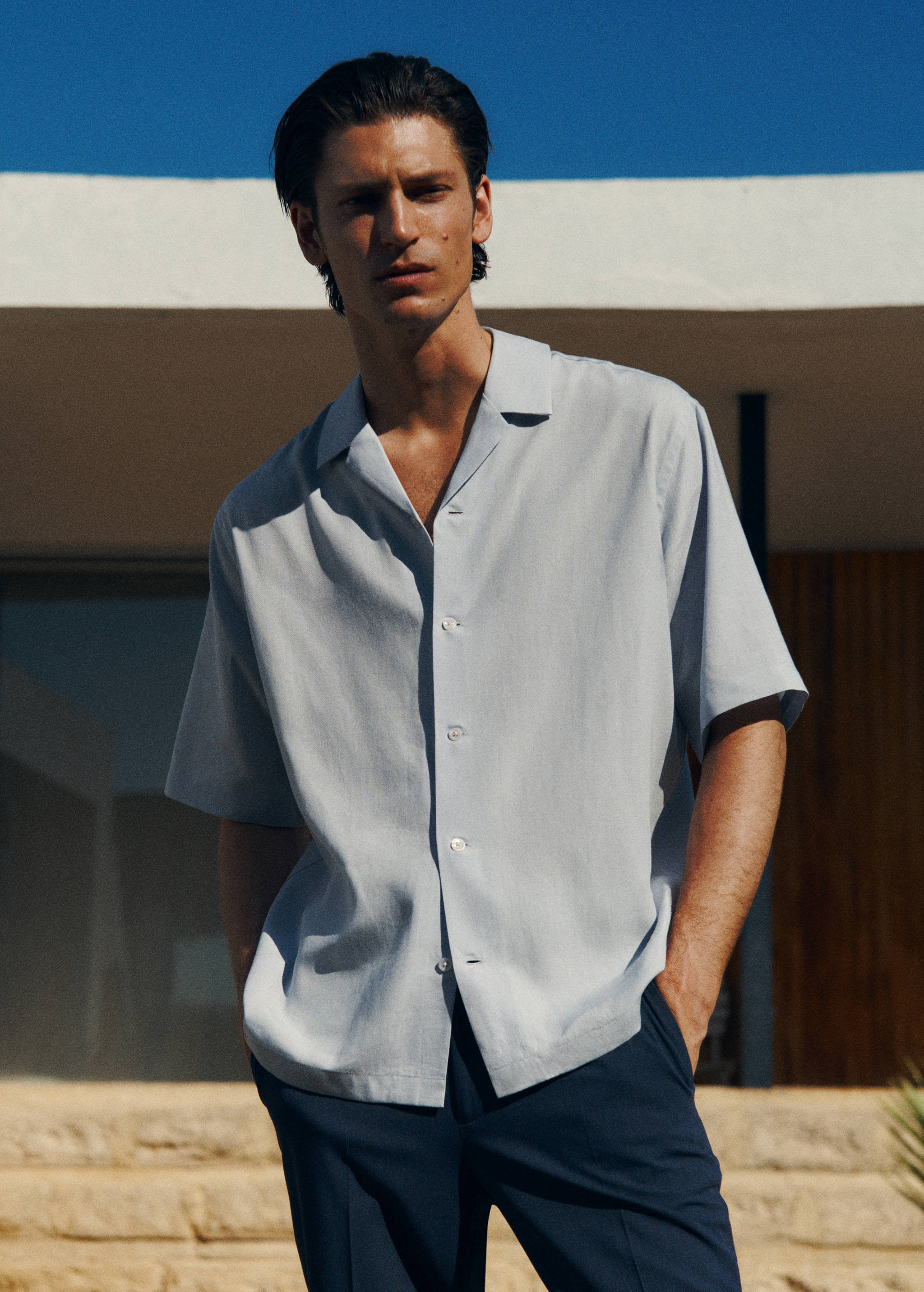 Bowling linen lyocell shirt - Details of the article 5