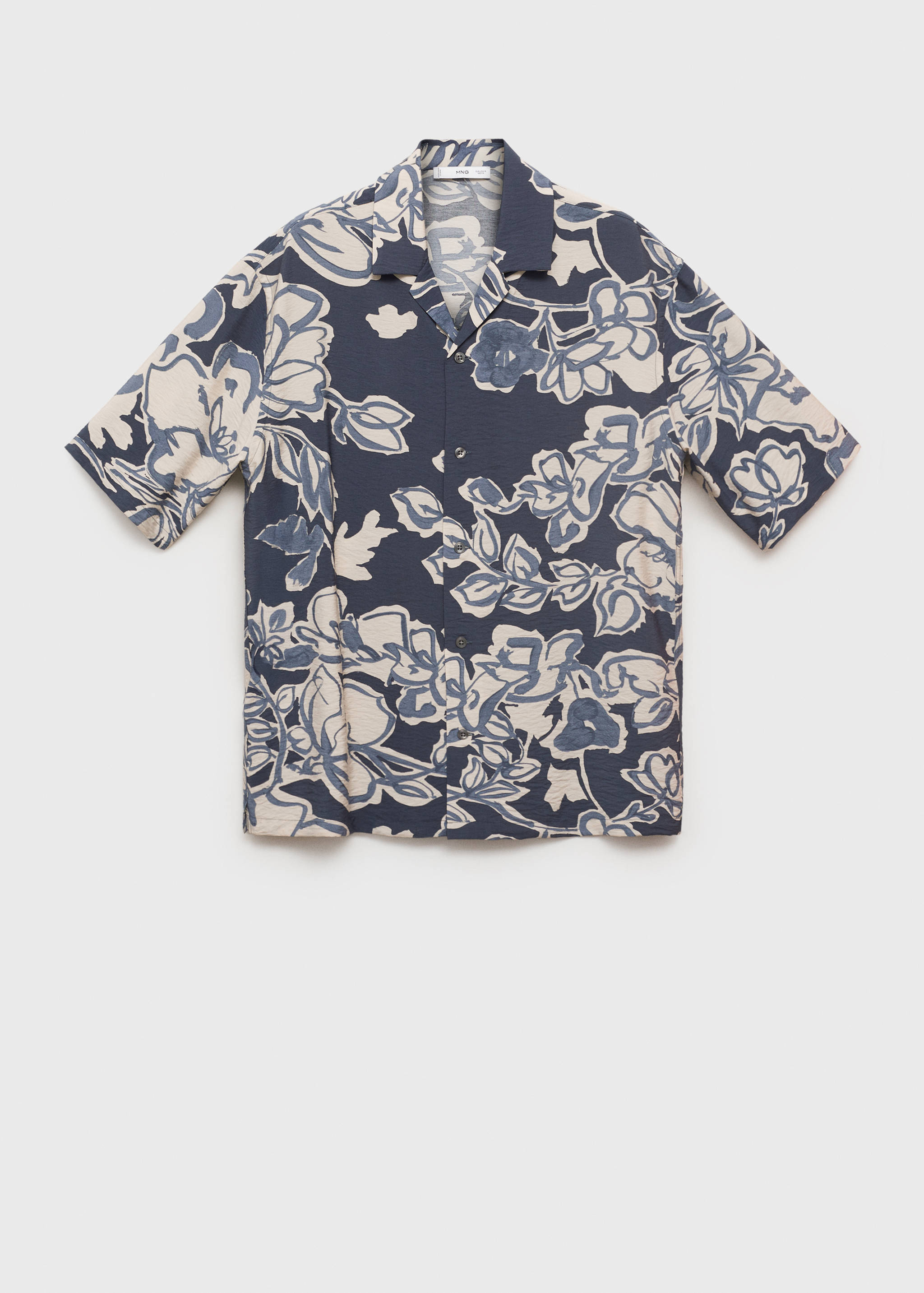 Creased-effect floral shirt - Article without model