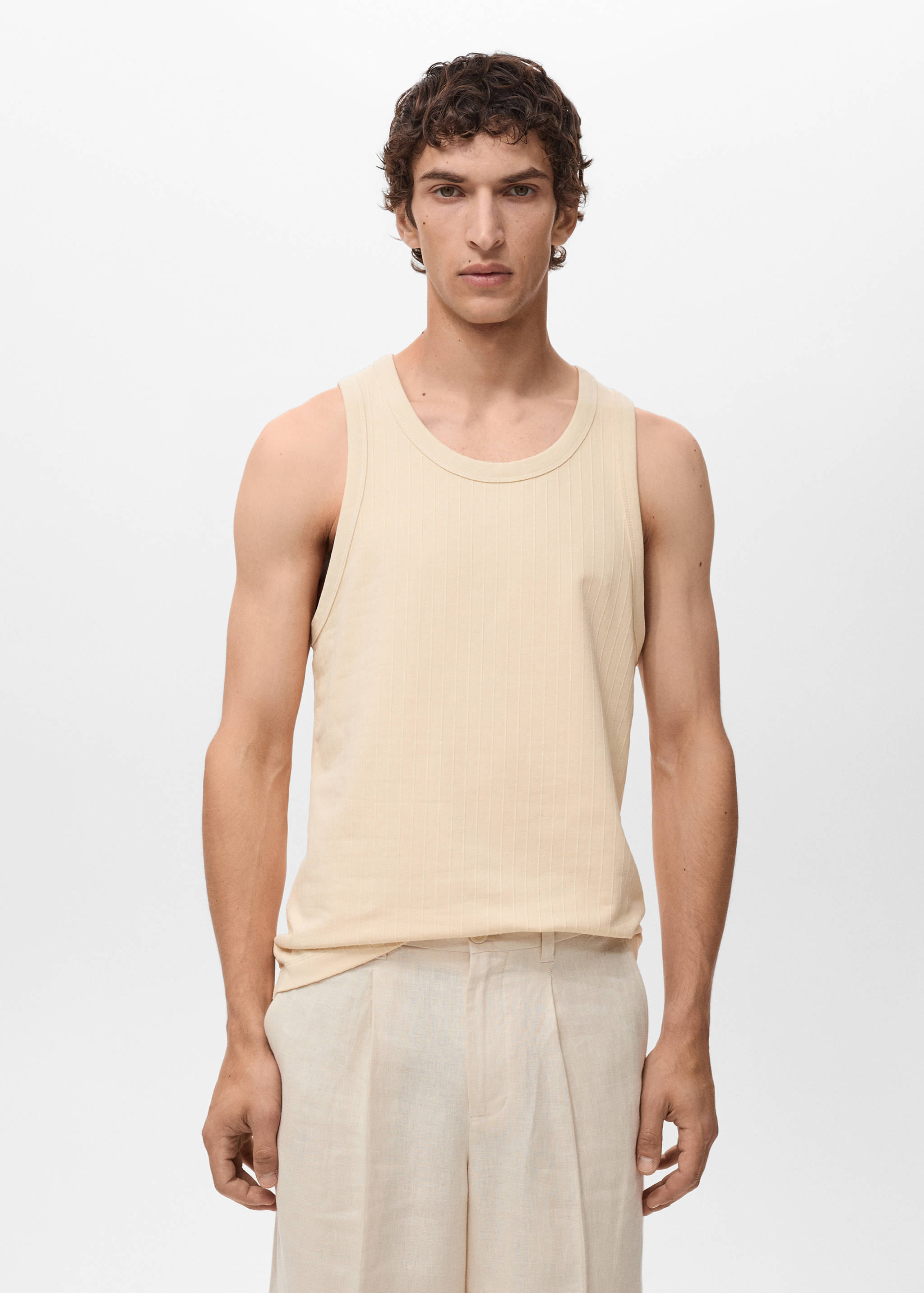 Striped strap T-shirt - Medium plane