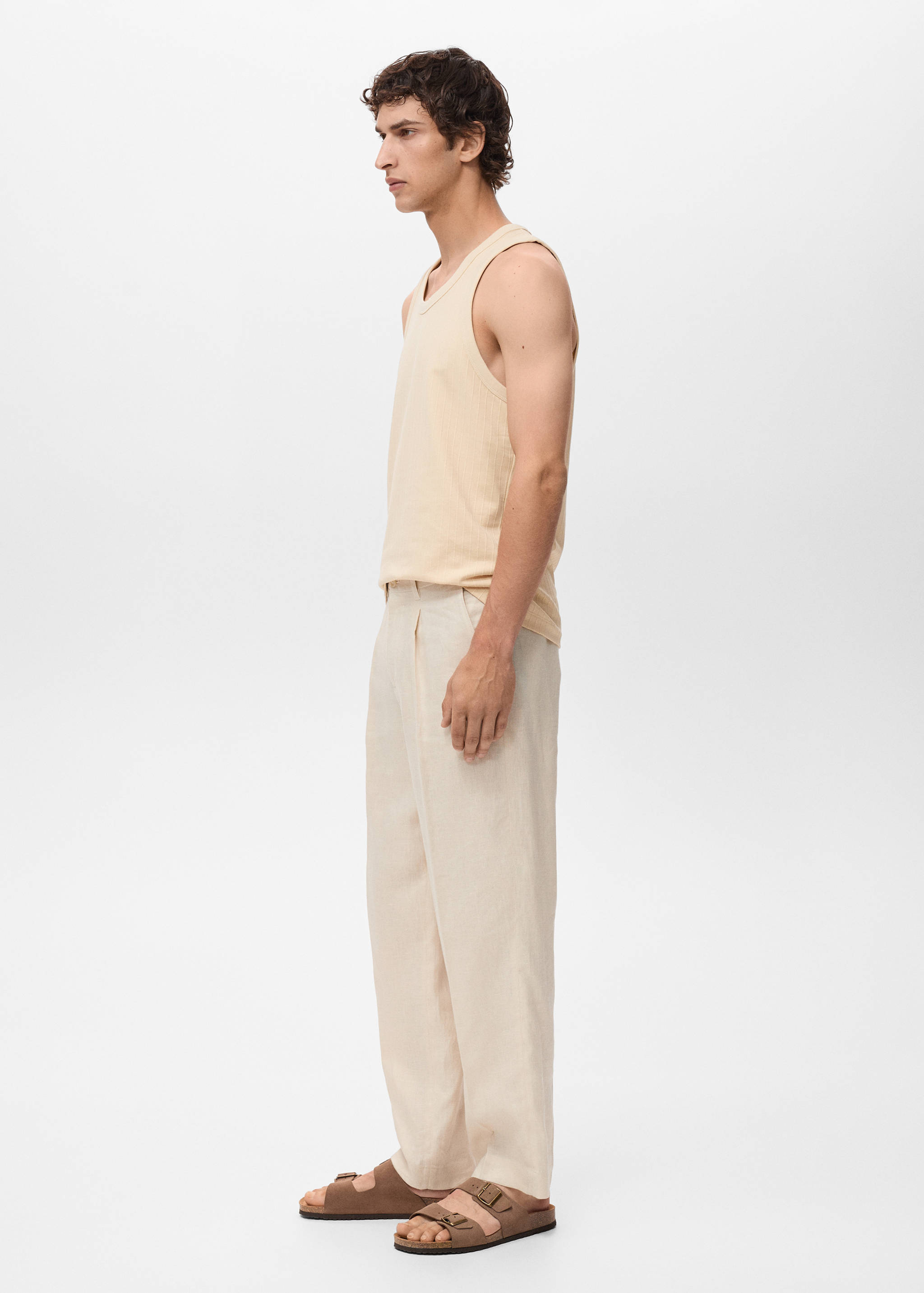 Striped strap T-shirt - Details of the article 2